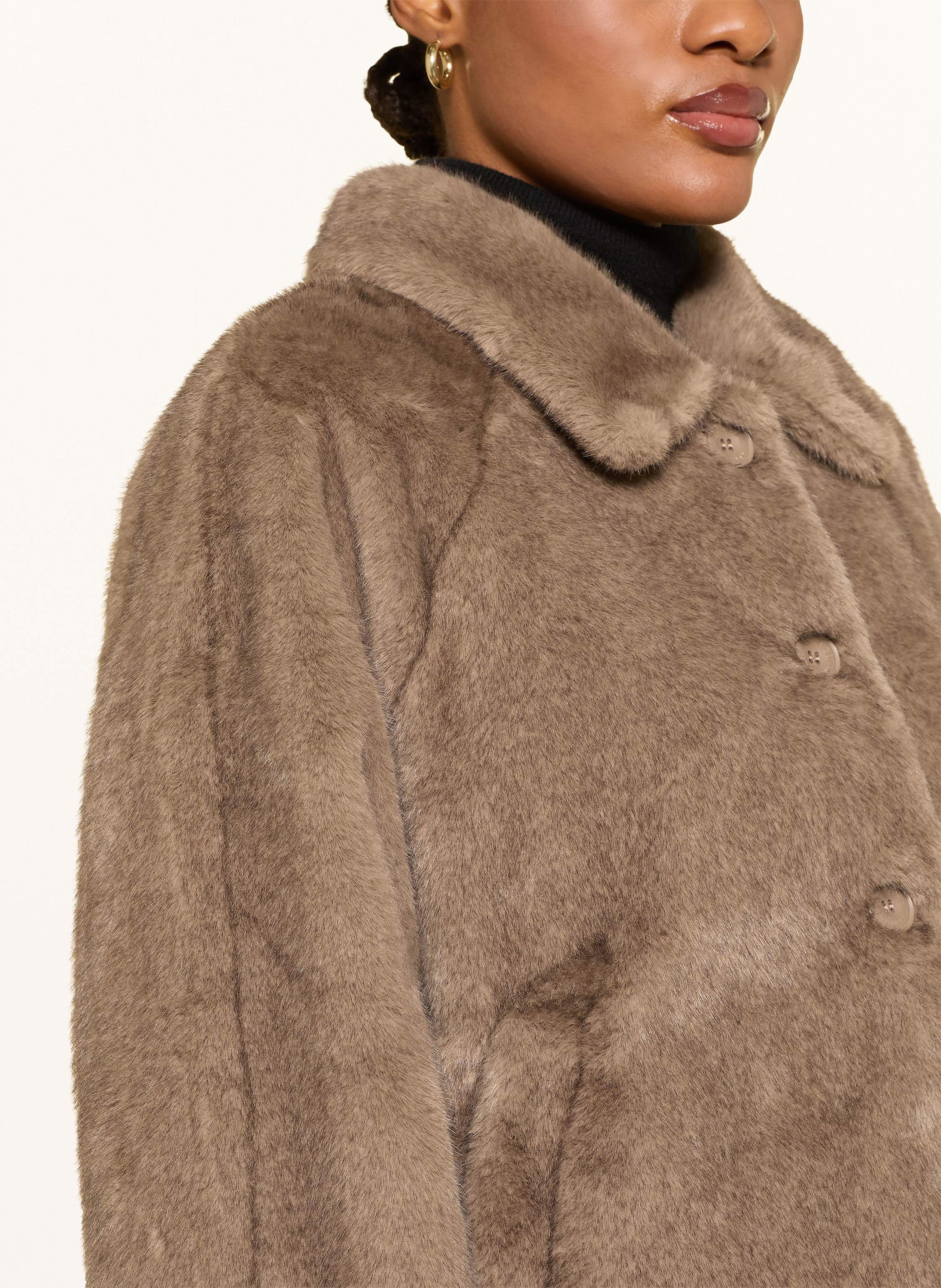 Thumbnail - Meotine Kunstfell-Jacke Kelly braun