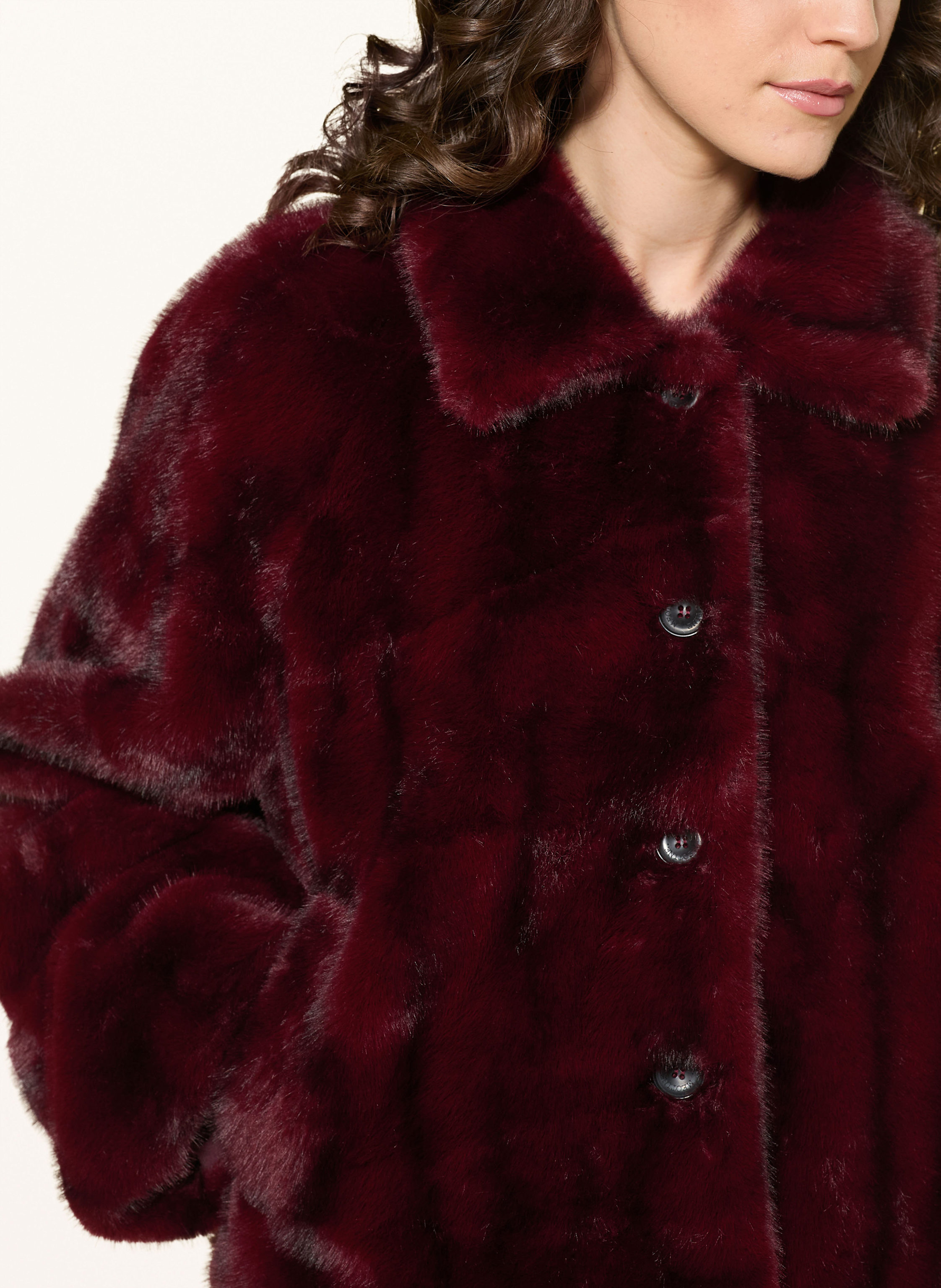 Thumbnail - Meotine Kunstfell-Jacke Kelly rot