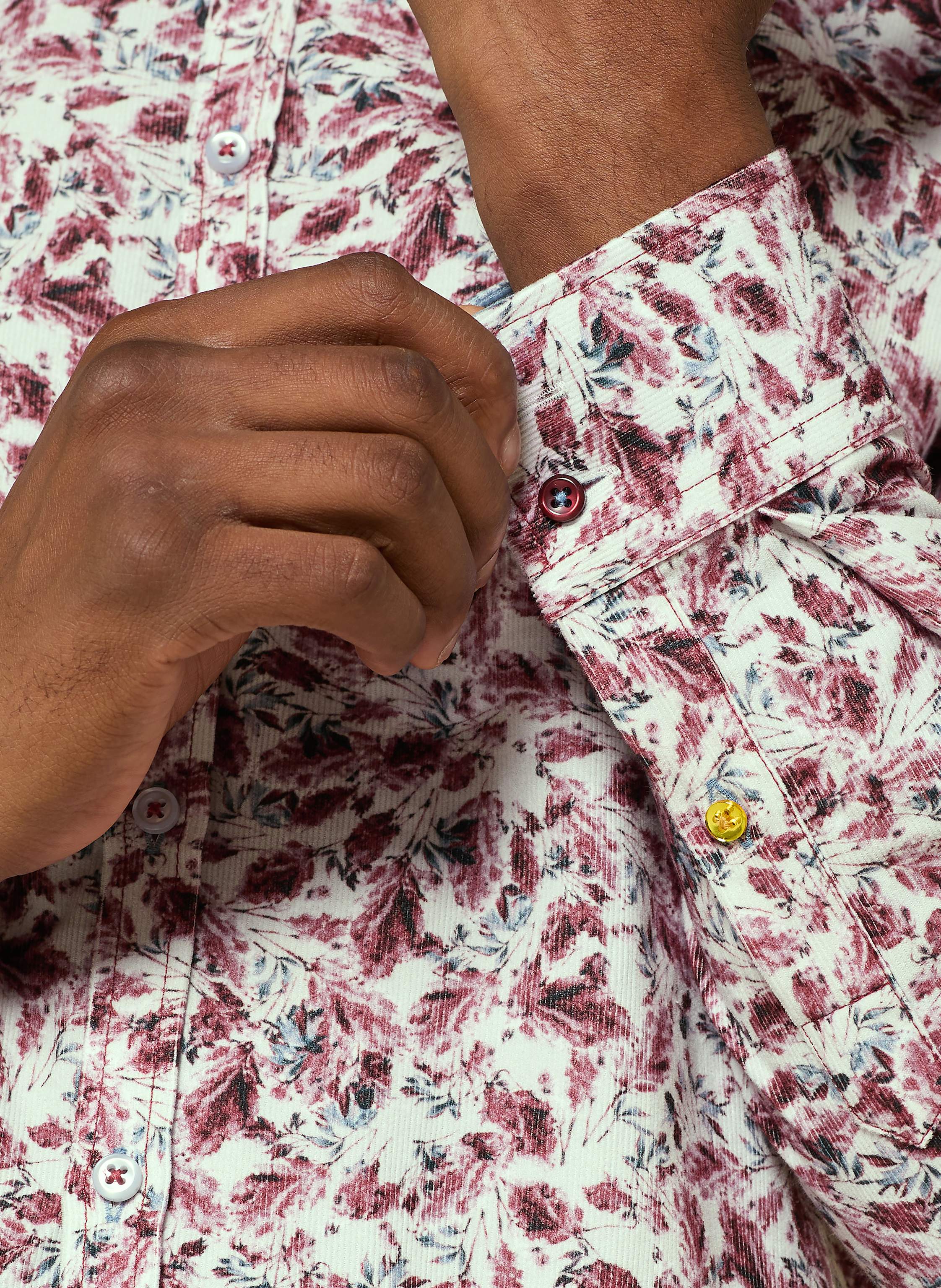 Thumbnail - q1 Manufaktur Cordhemd Extra Slim Fit rot