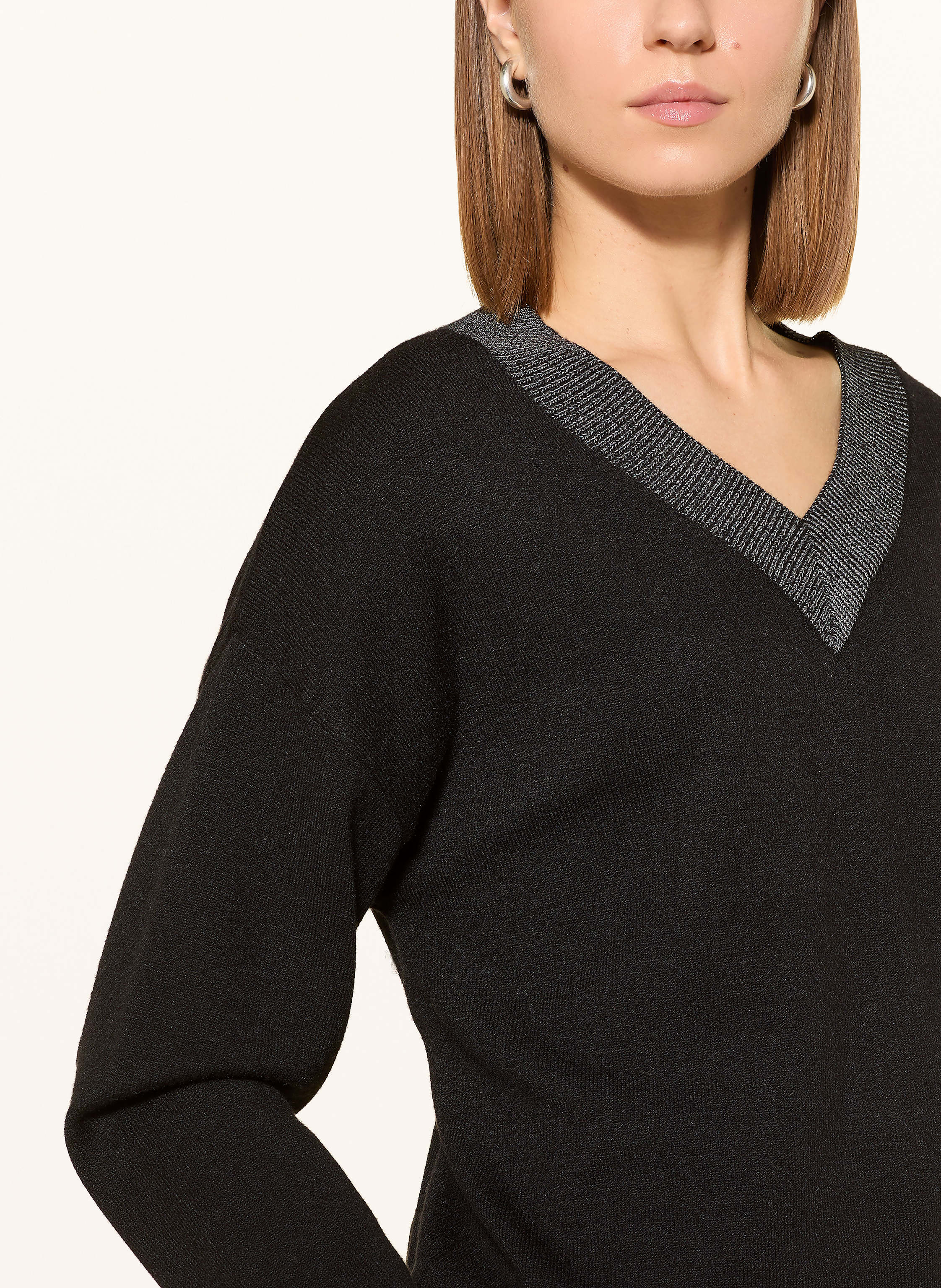 Thumbnail - Marc Aurel Pullover Mit Glitzergarn schwarz