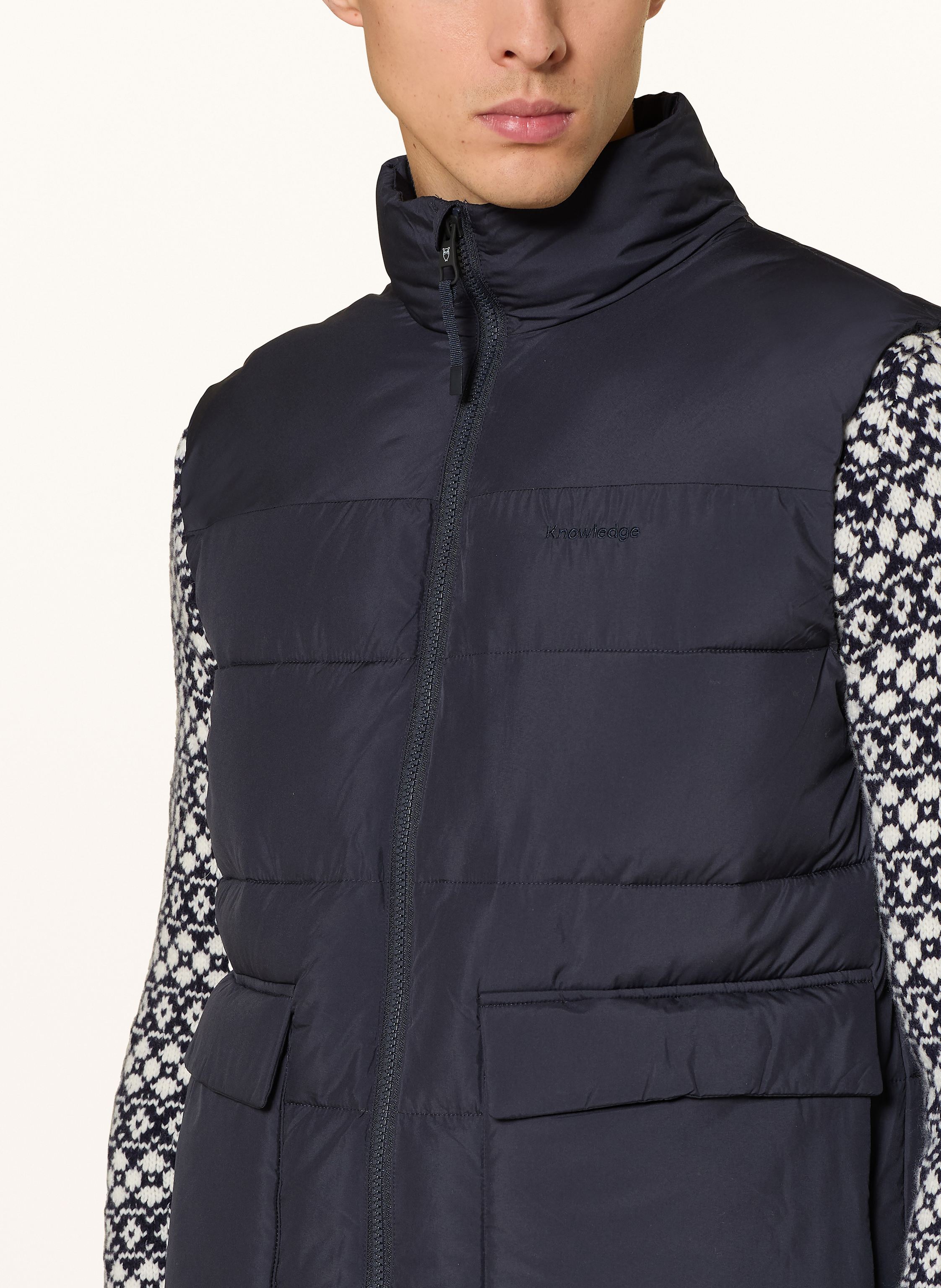 Thumbnail - Knowledgecotton Apparel Steppweste blau