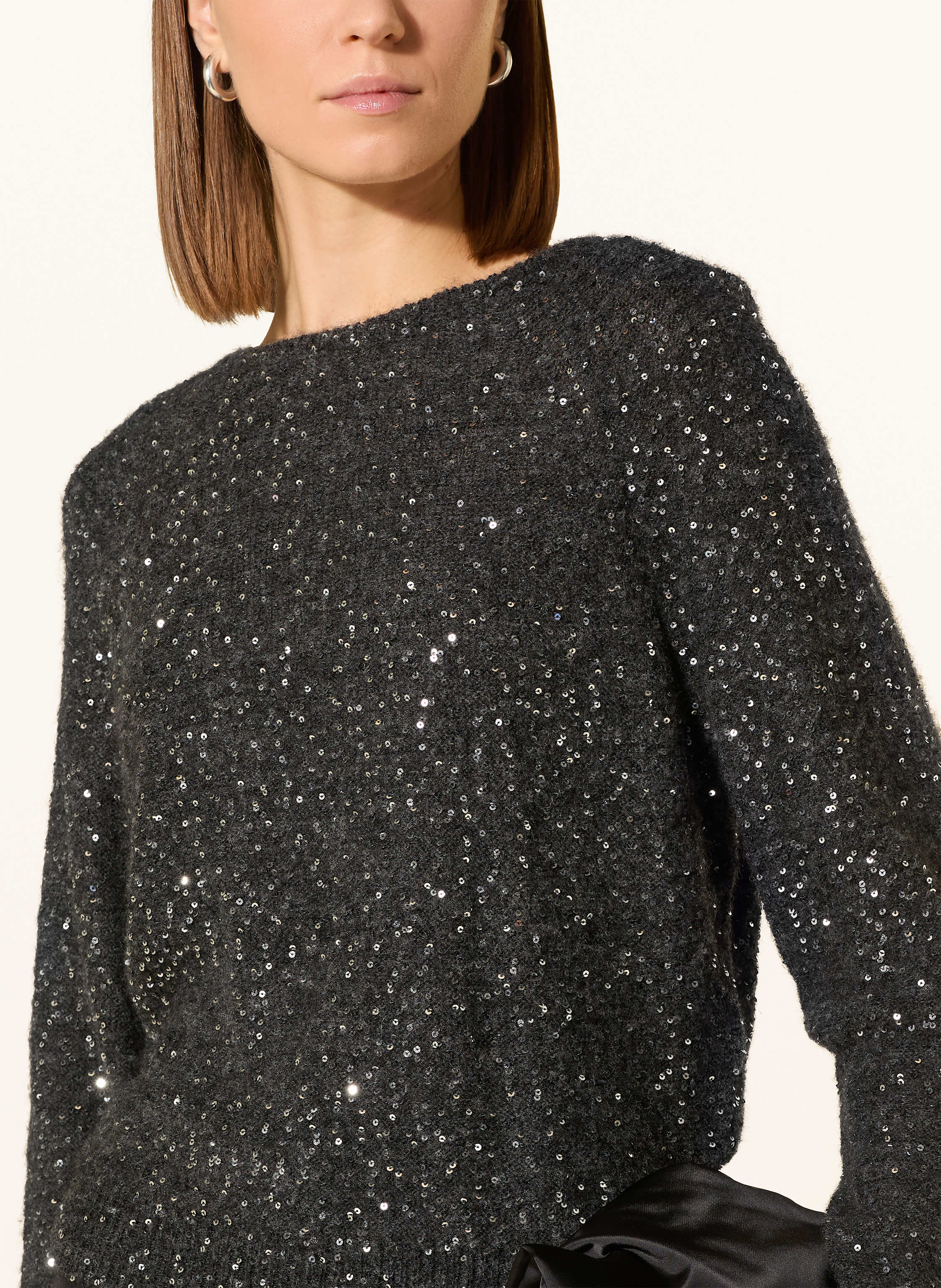 Thumbnail - Marella Pullover Mit Pailletten grau