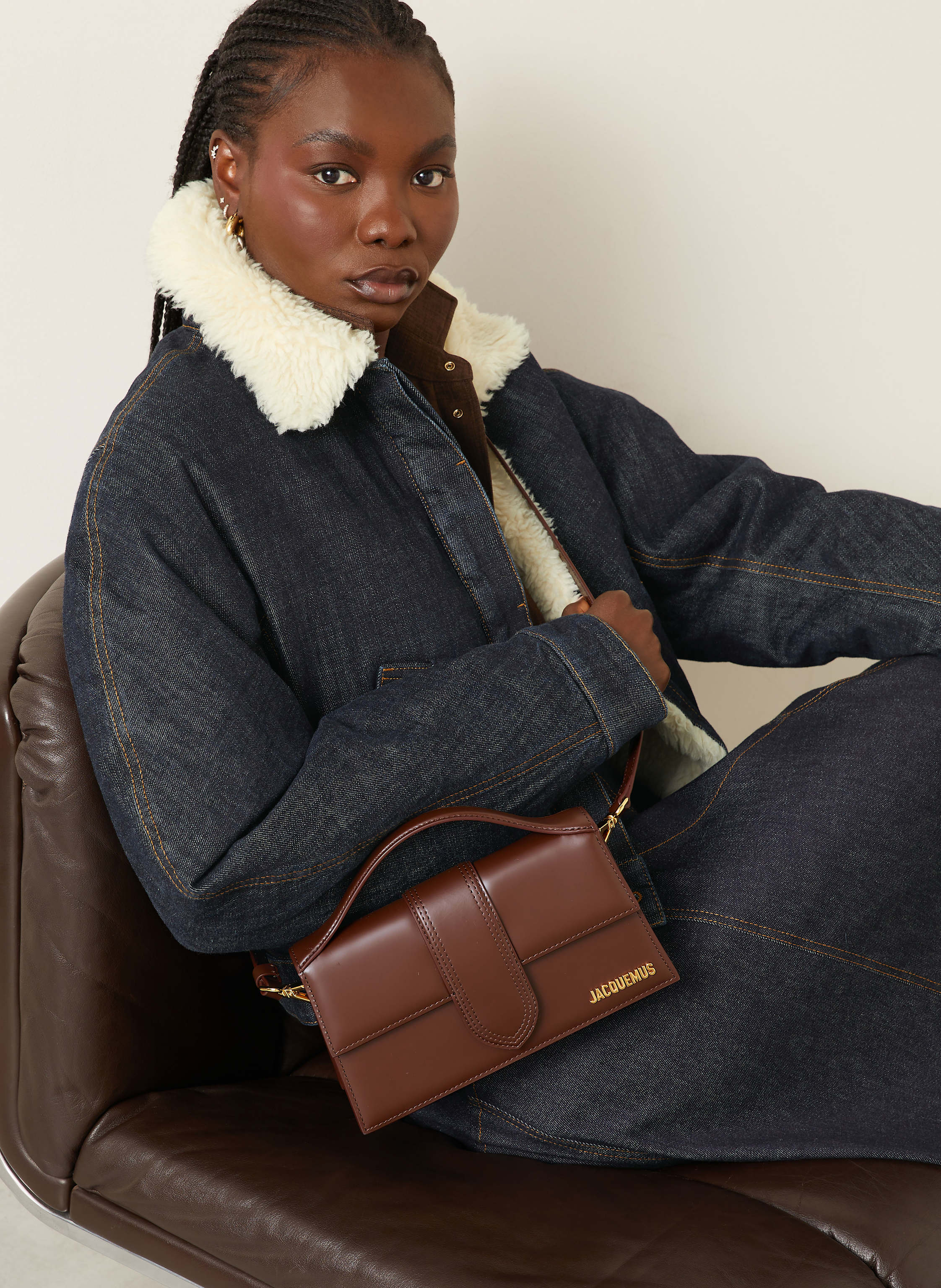 Thumbnail - Jacquemus Umhängetasche Le Grand Bambino braun