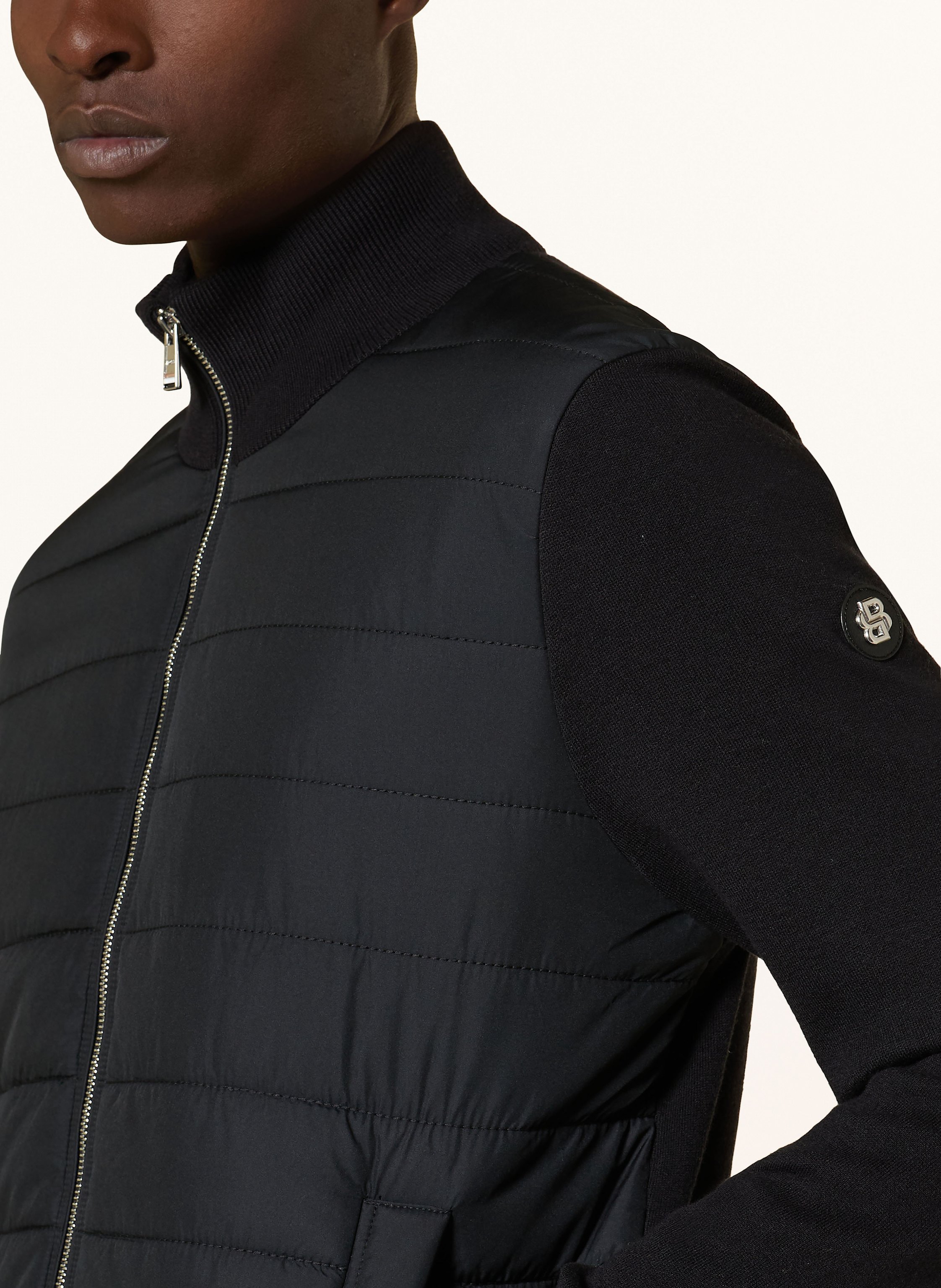 Thumbnail - Boss Steppjacke H-Hernesto Im Materialmix schwarz