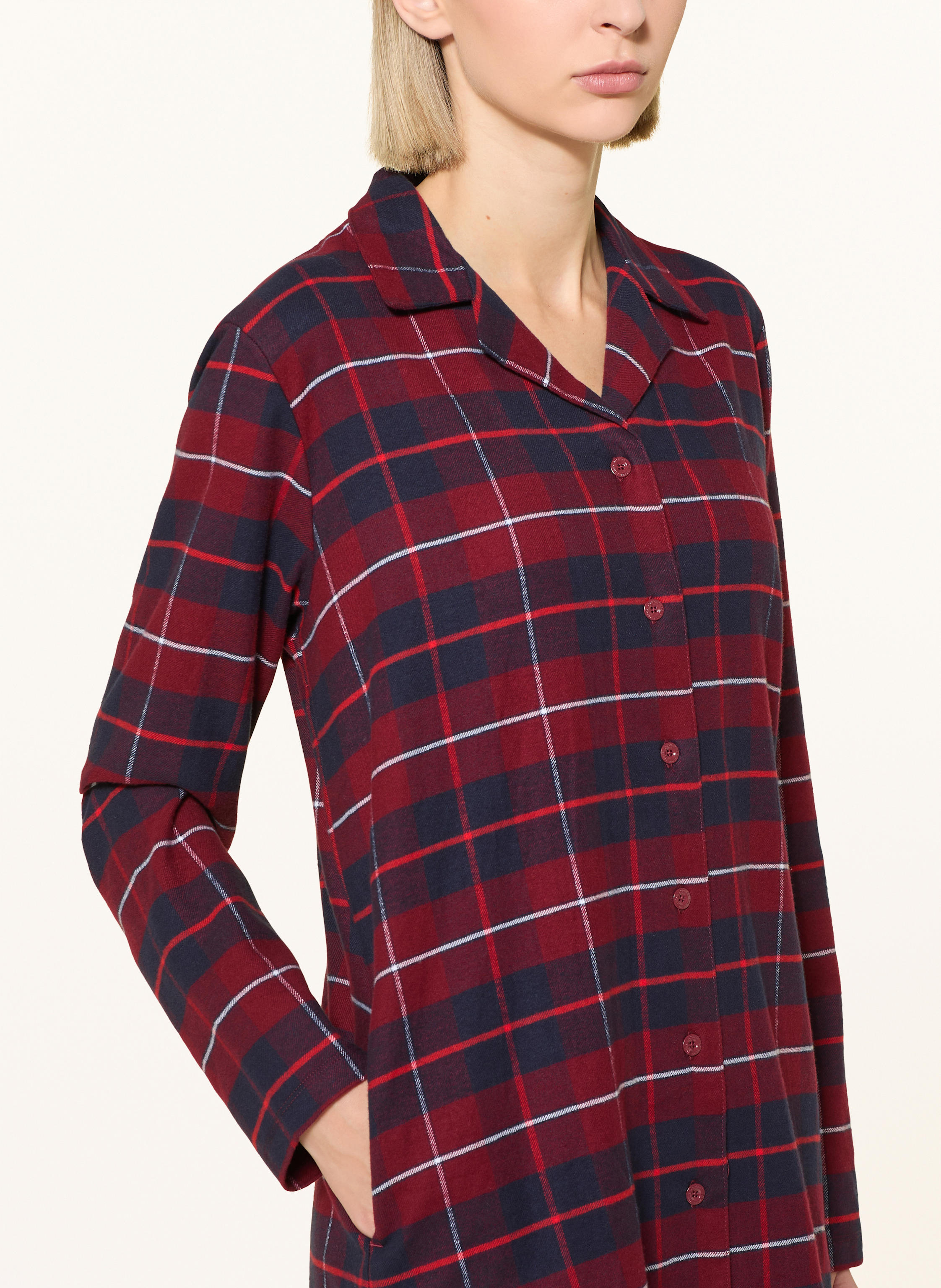 Thumbnail - Jockey Lounge-Kleid Everyday Flannel Aus Flanell rot