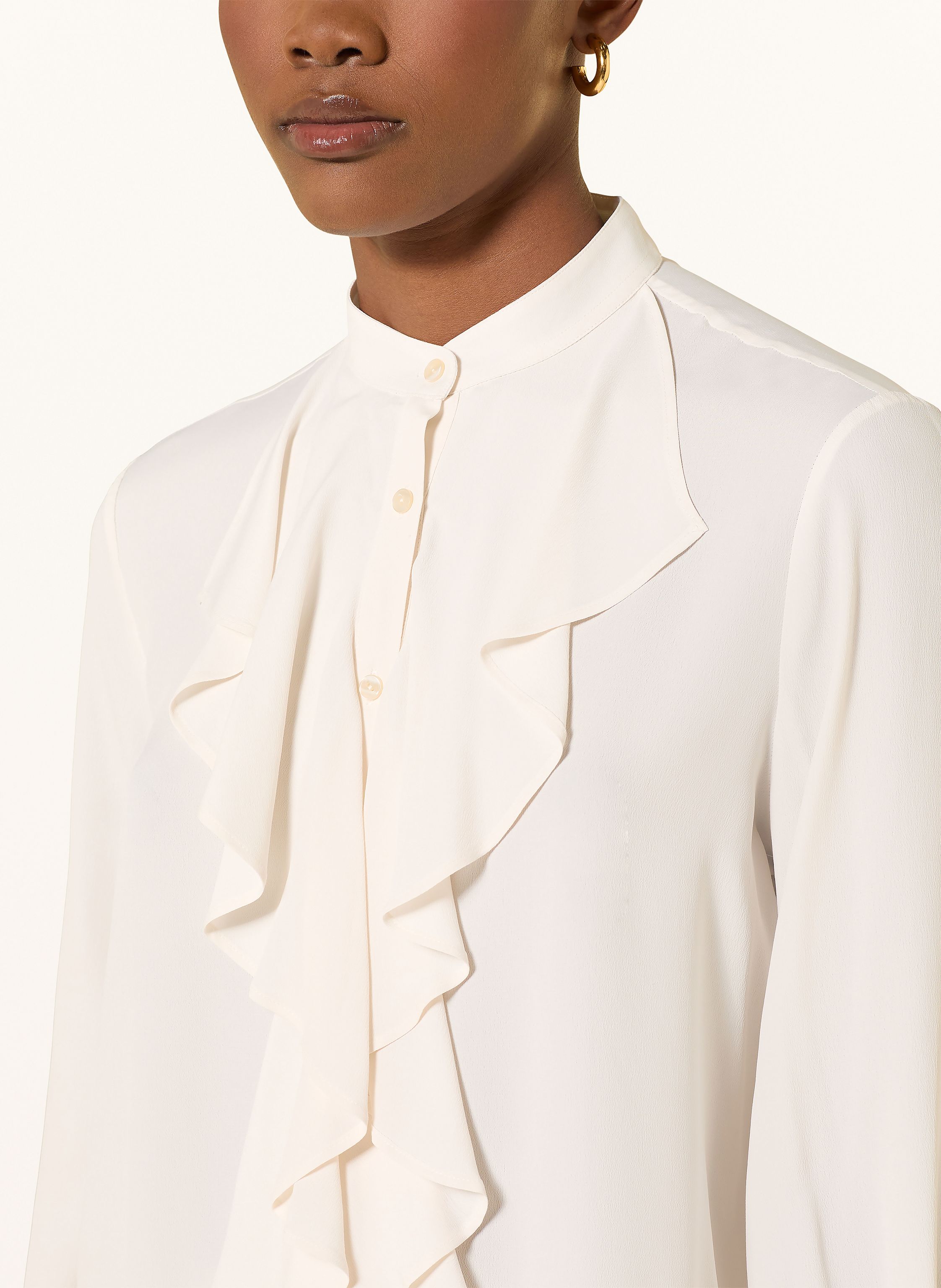 Thumbnail - Émanou Bluse Mit Volants Und Seide weiss