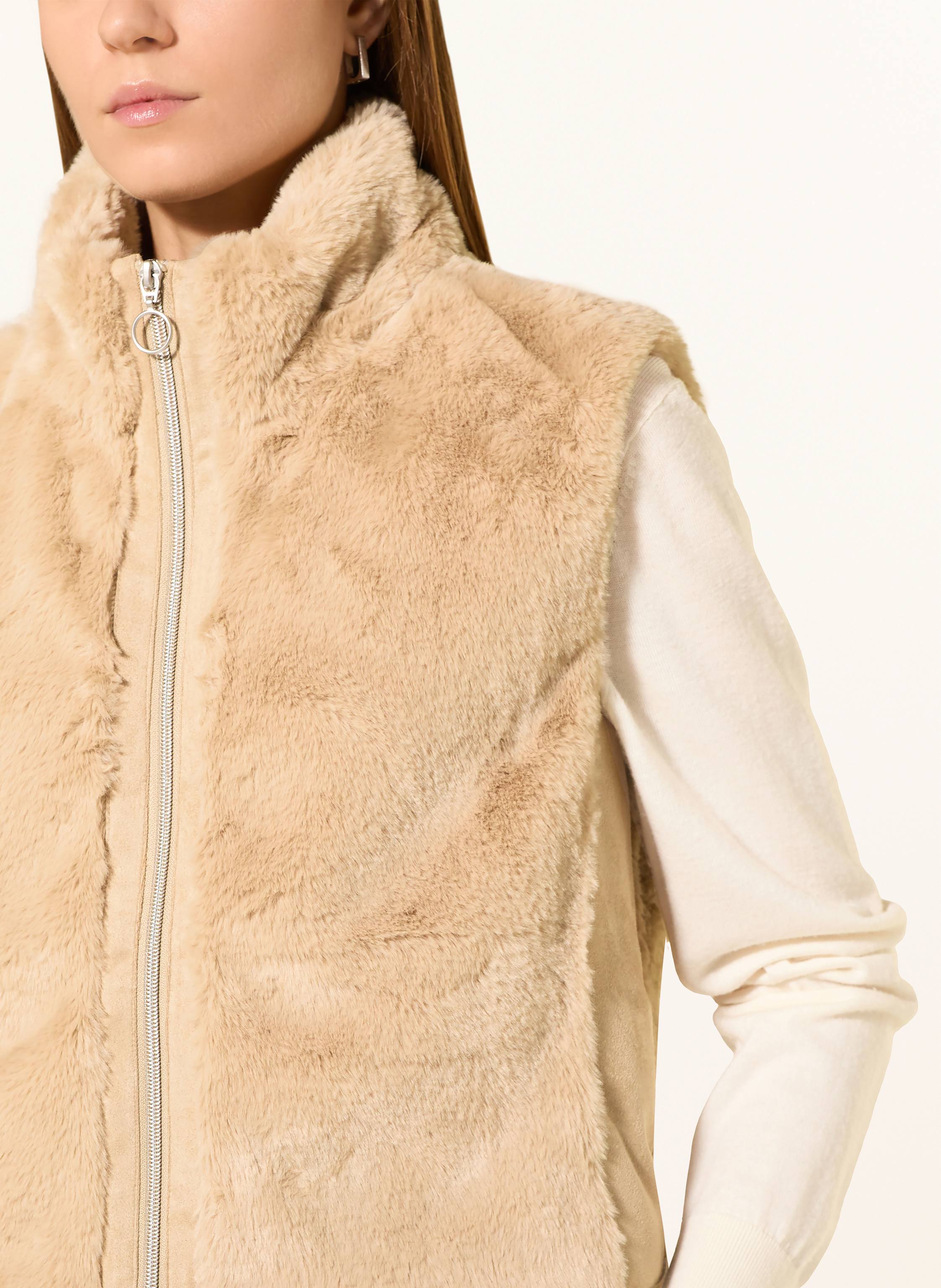 Thumbnail - Betty Barclay Kunstfell-Weste beige