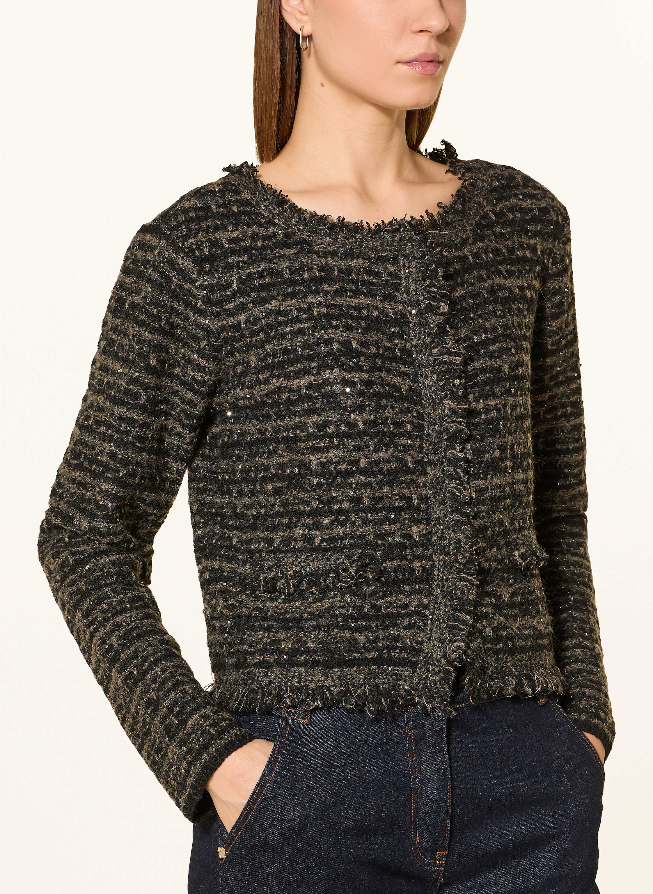 Thumbnail - Betty Barclay Jacke Aus Bouclé Mit Pailletten schwarz