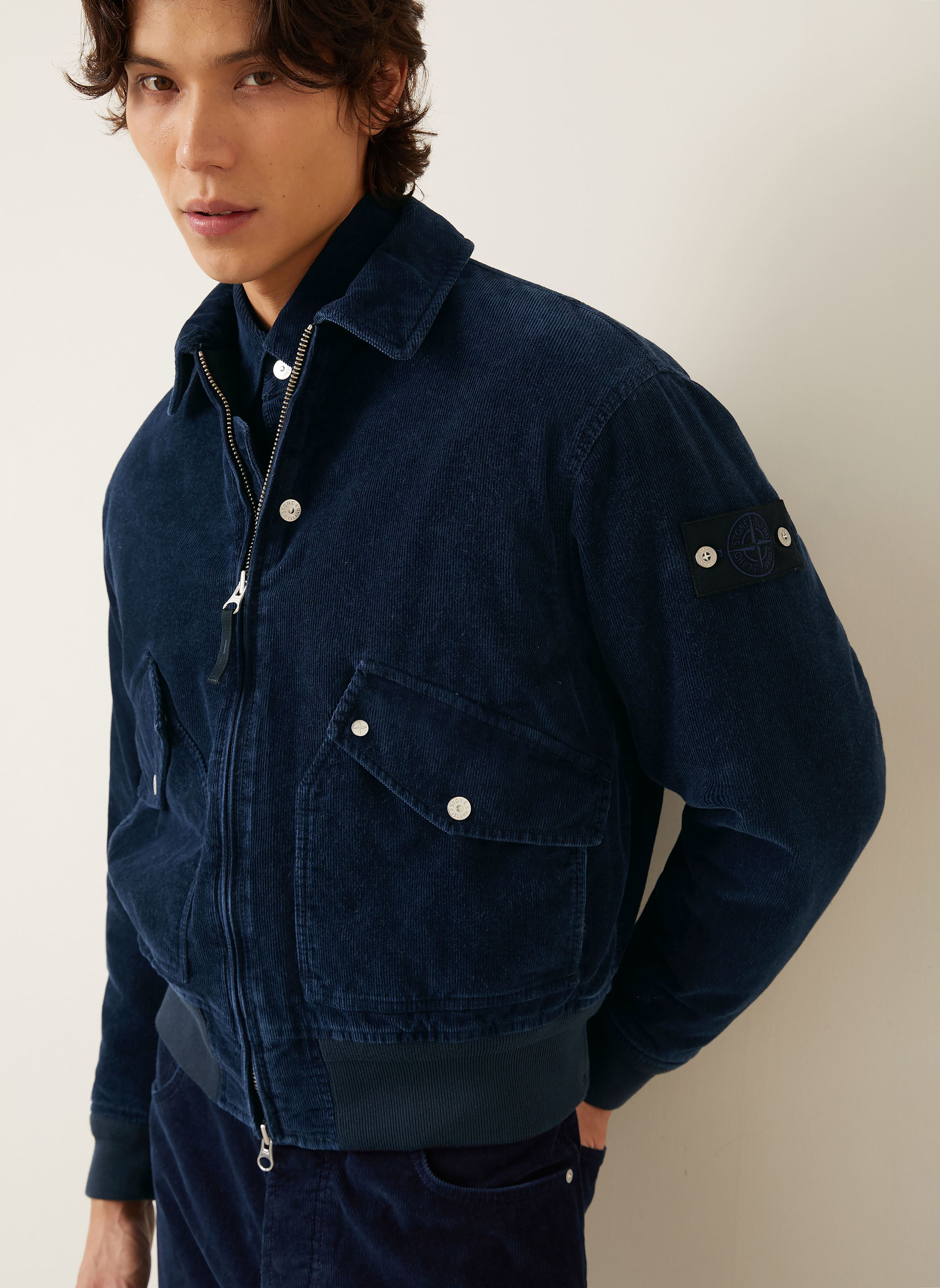 Thumbnail - Stone Island Cordjacke Denim Project blau