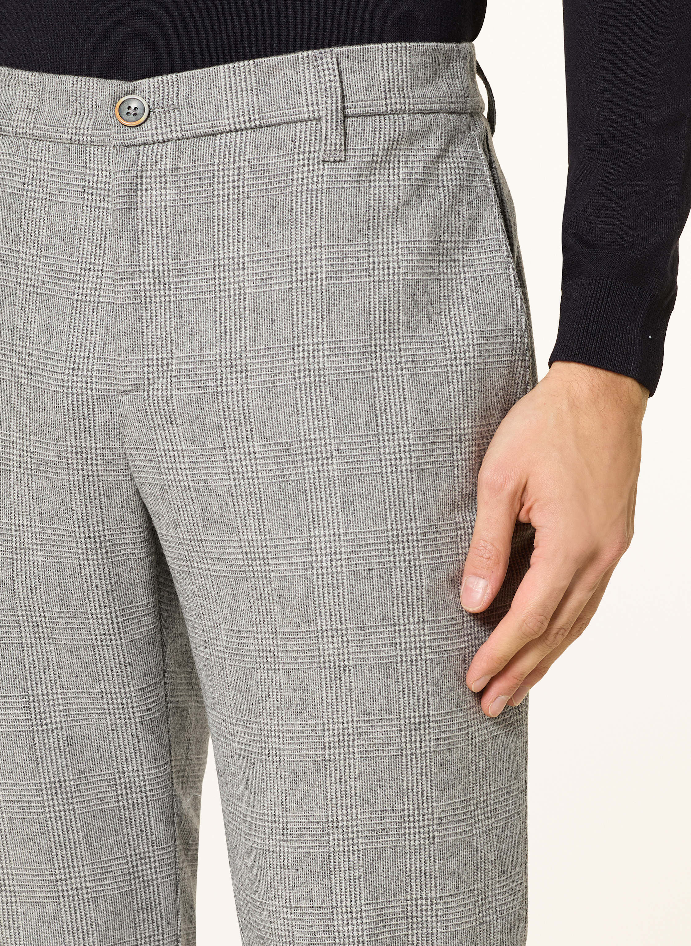 Thumbnail - Alberto Flanellchino Rob Slim Fit grau