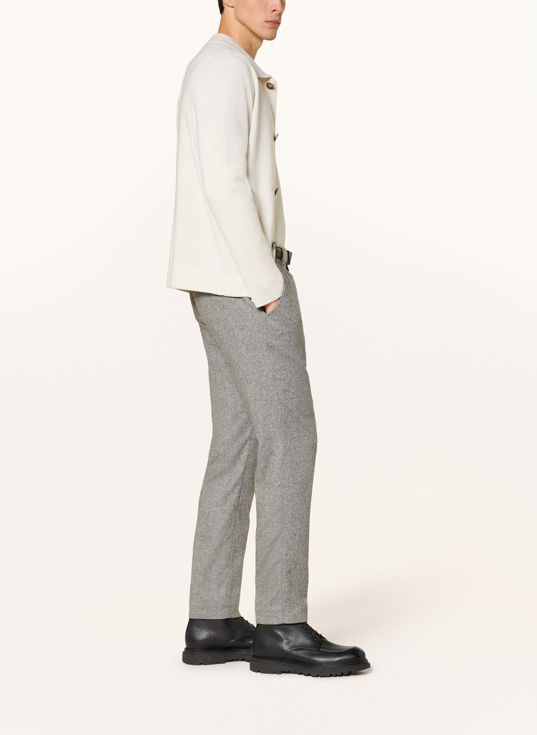 Thumbnail - Alberto Flanellhose Lou Regular Fit grau