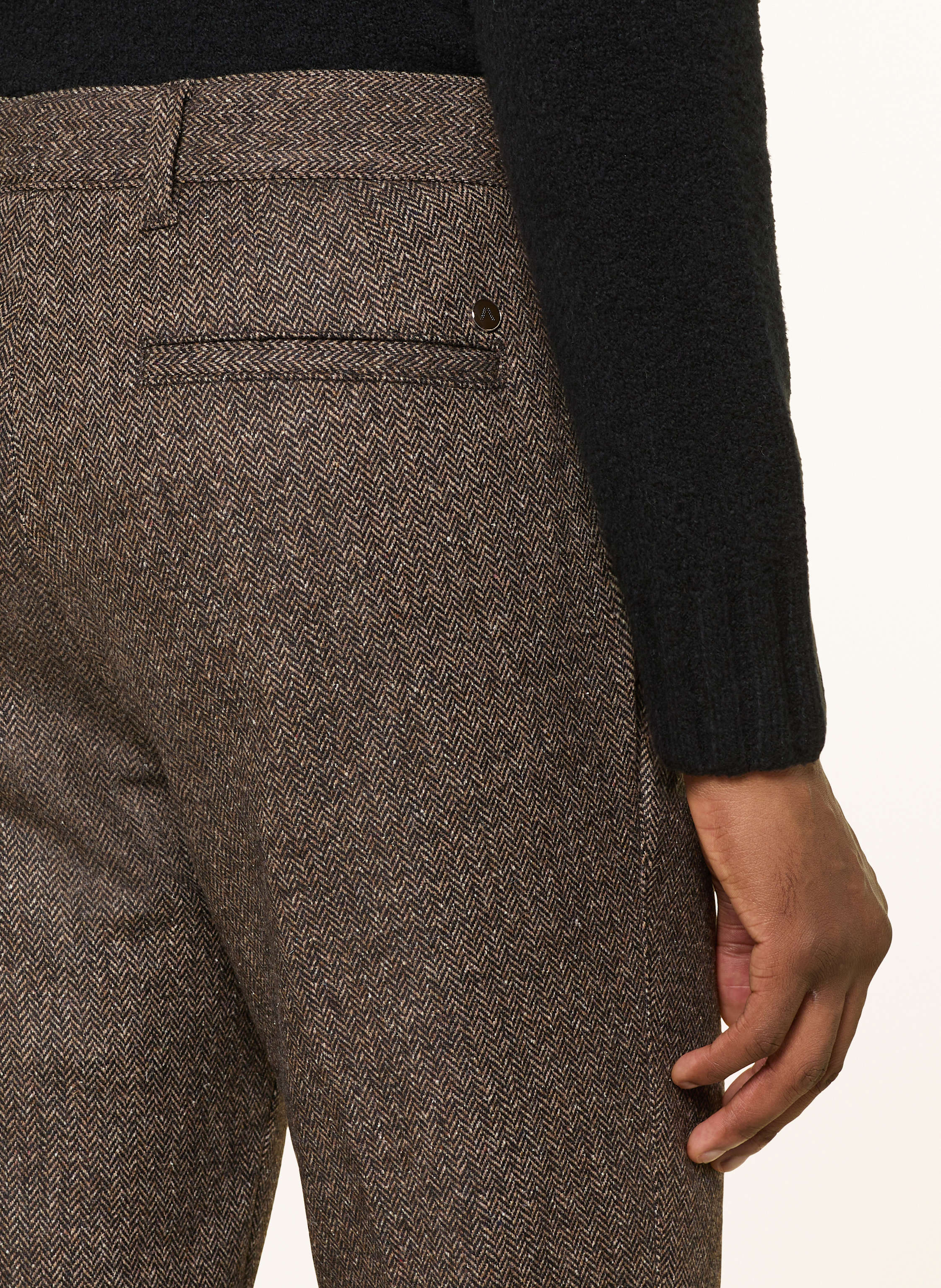Thumbnail - Alberto Flanellhose Lou Regular Fit braun