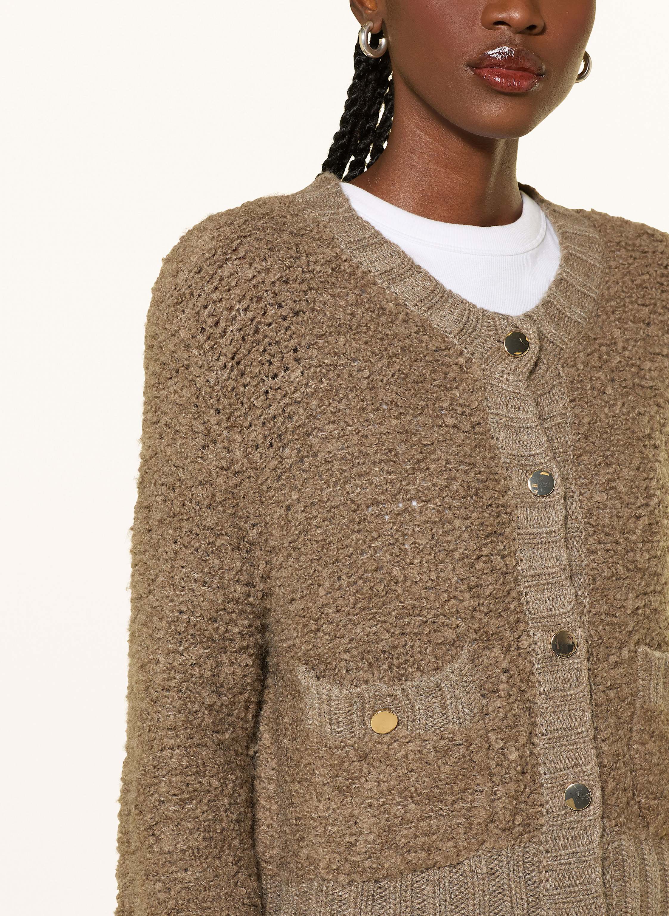Thumbnail - Inwear Strickjacke Guolw Aus Bouclé beige