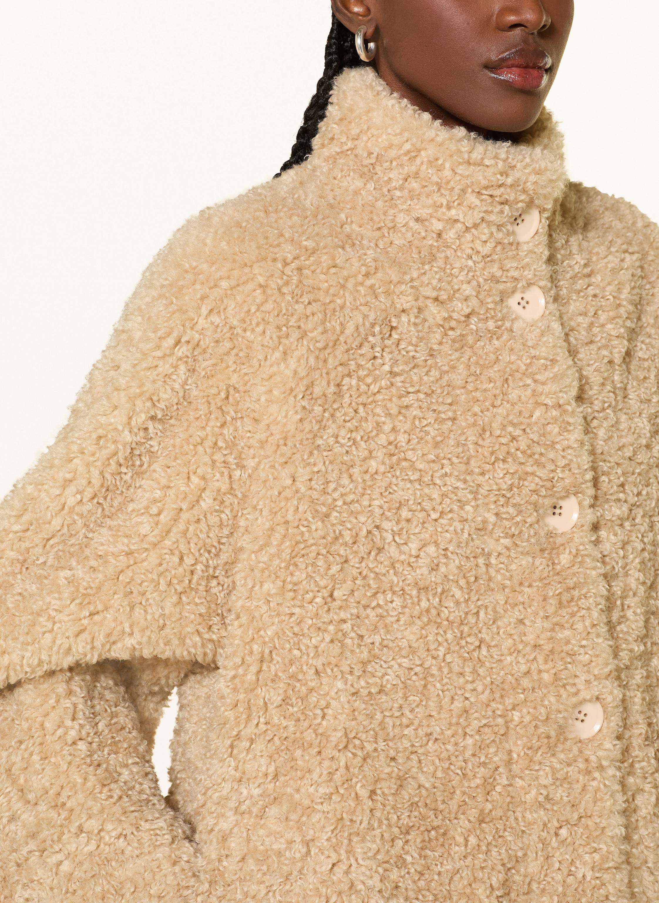 Thumbnail - Essentiel Antwerp Teddyfell- Mantel beige