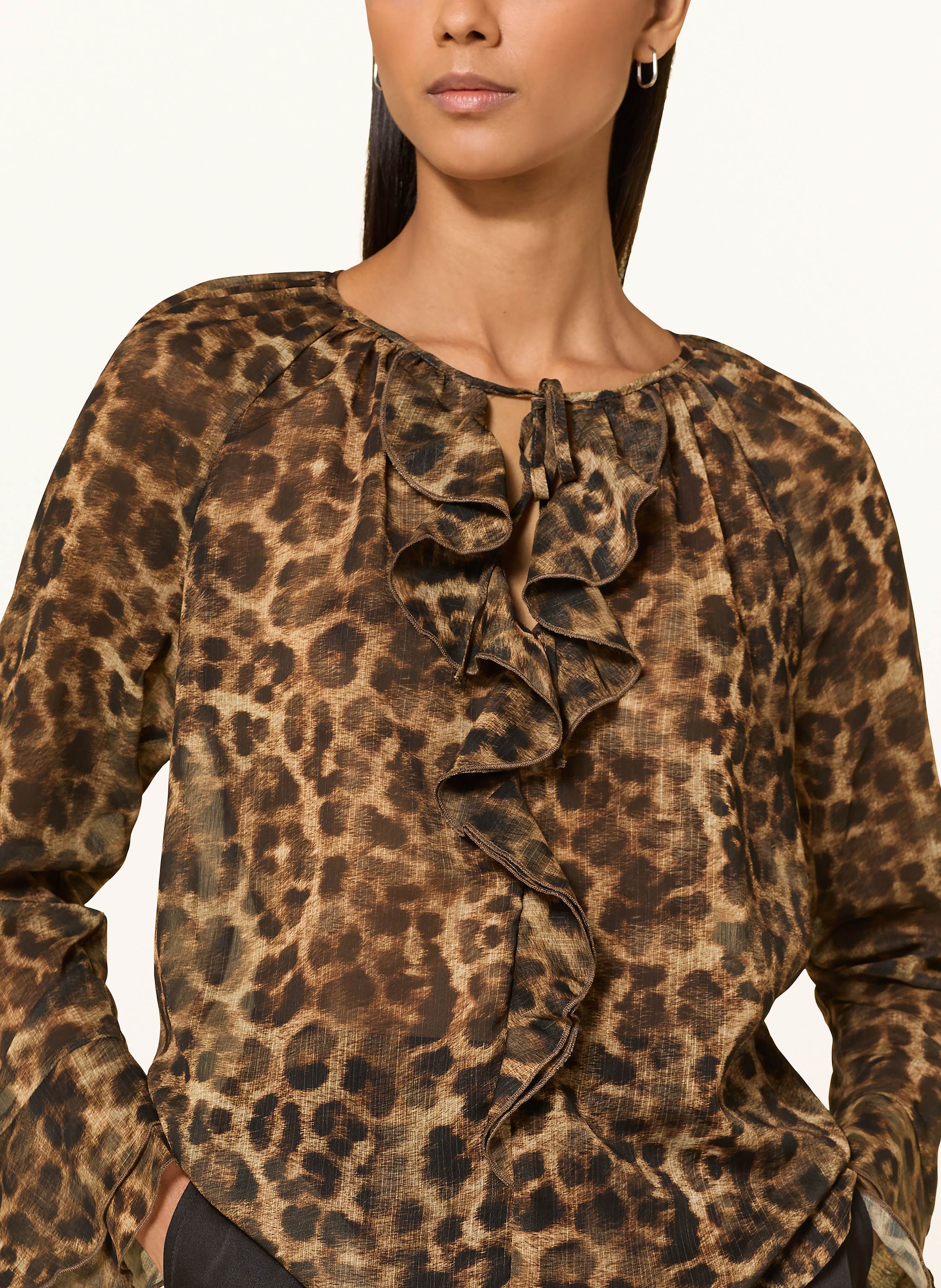 Thumbnail - Oui Blusenshirt braun