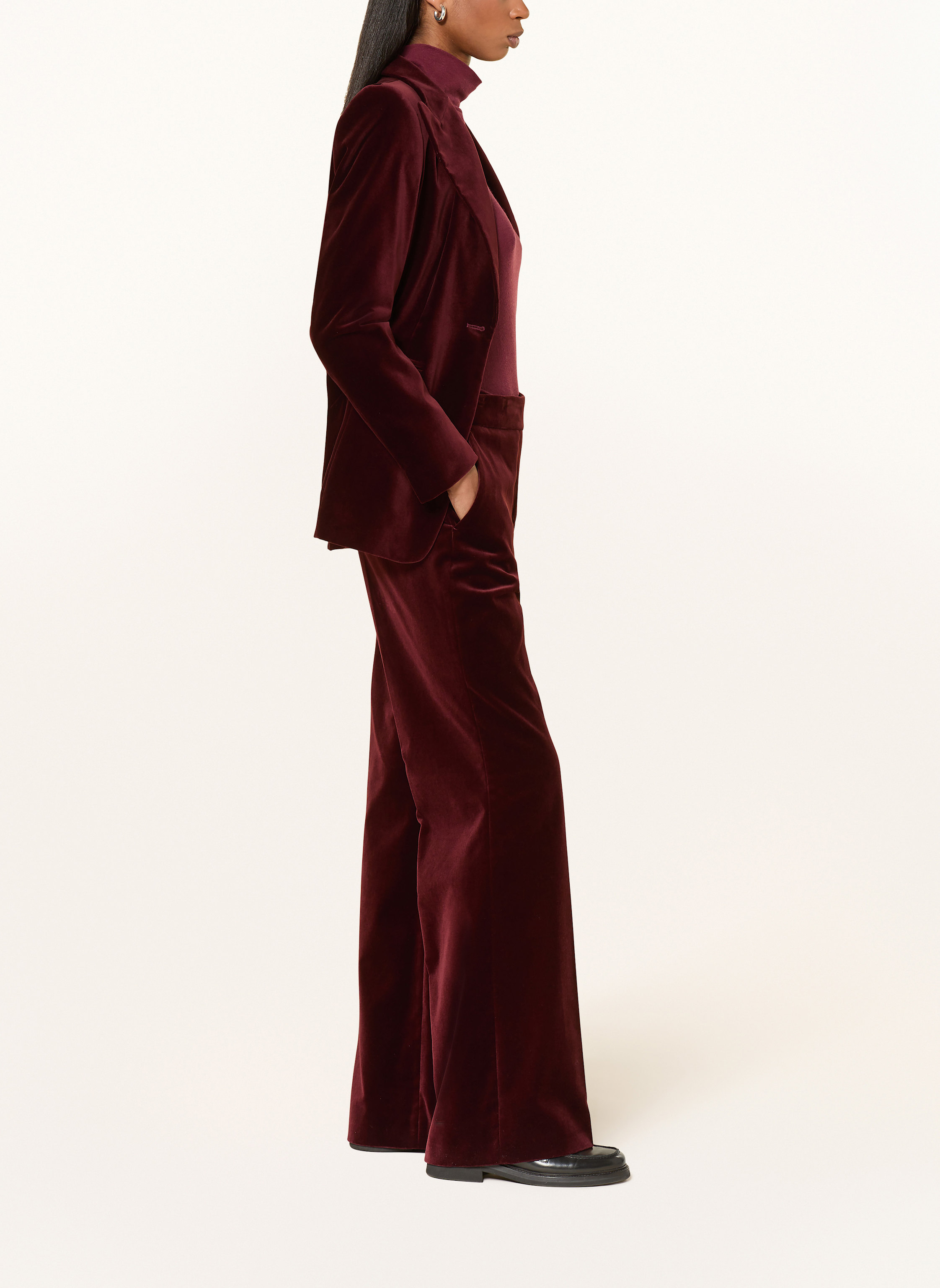 Thumbnail - Windsor. Marlenehose Aus Samt rot