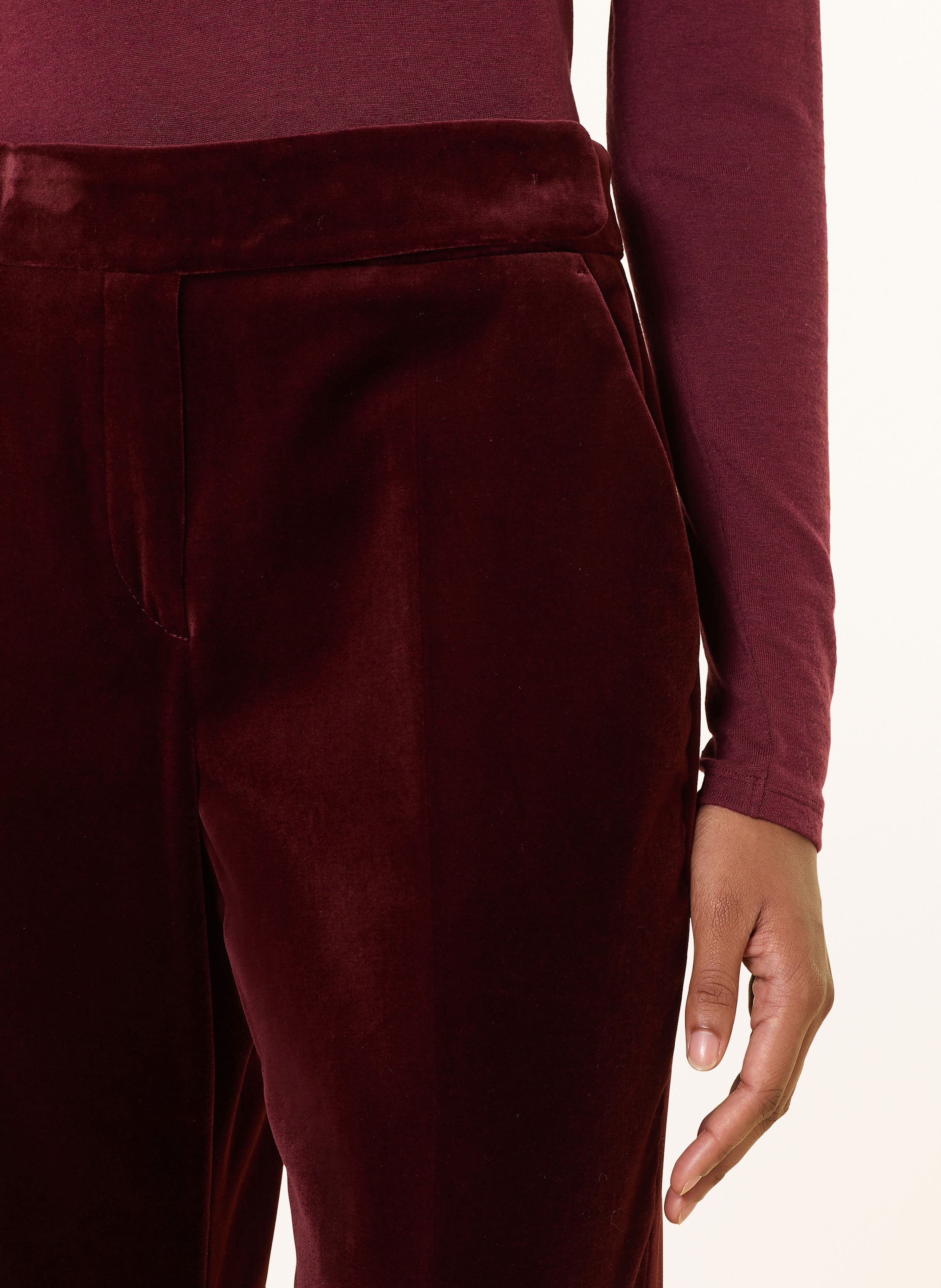 Thumbnail - Windsor. Marlenehose Aus Samt rot
