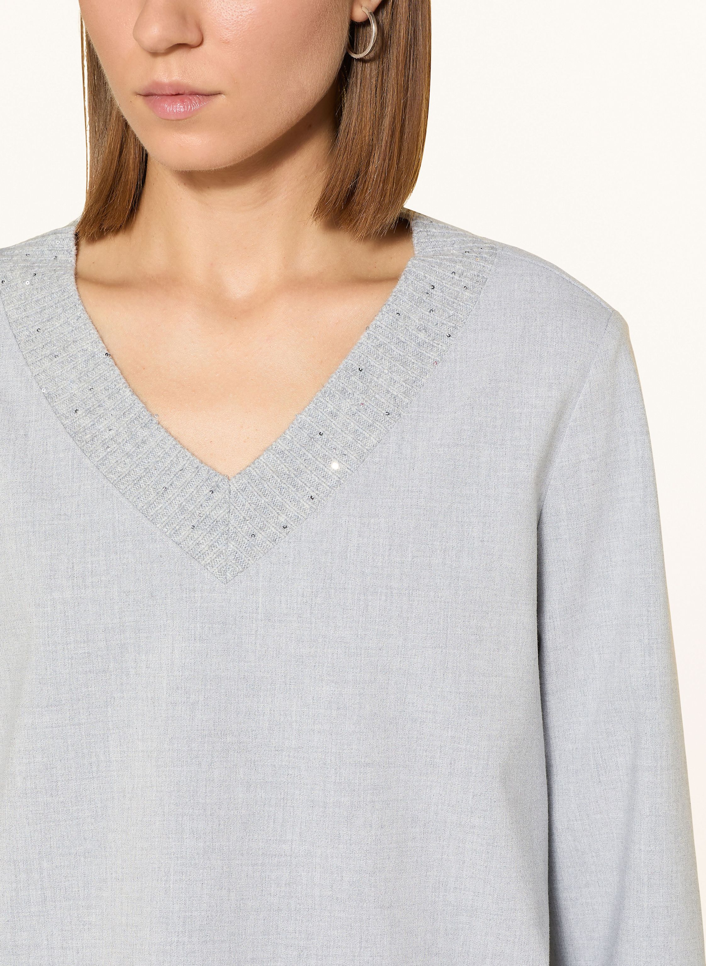 Thumbnail - S.Oliver Black Label Blusenshirt Mit Pailletten grau