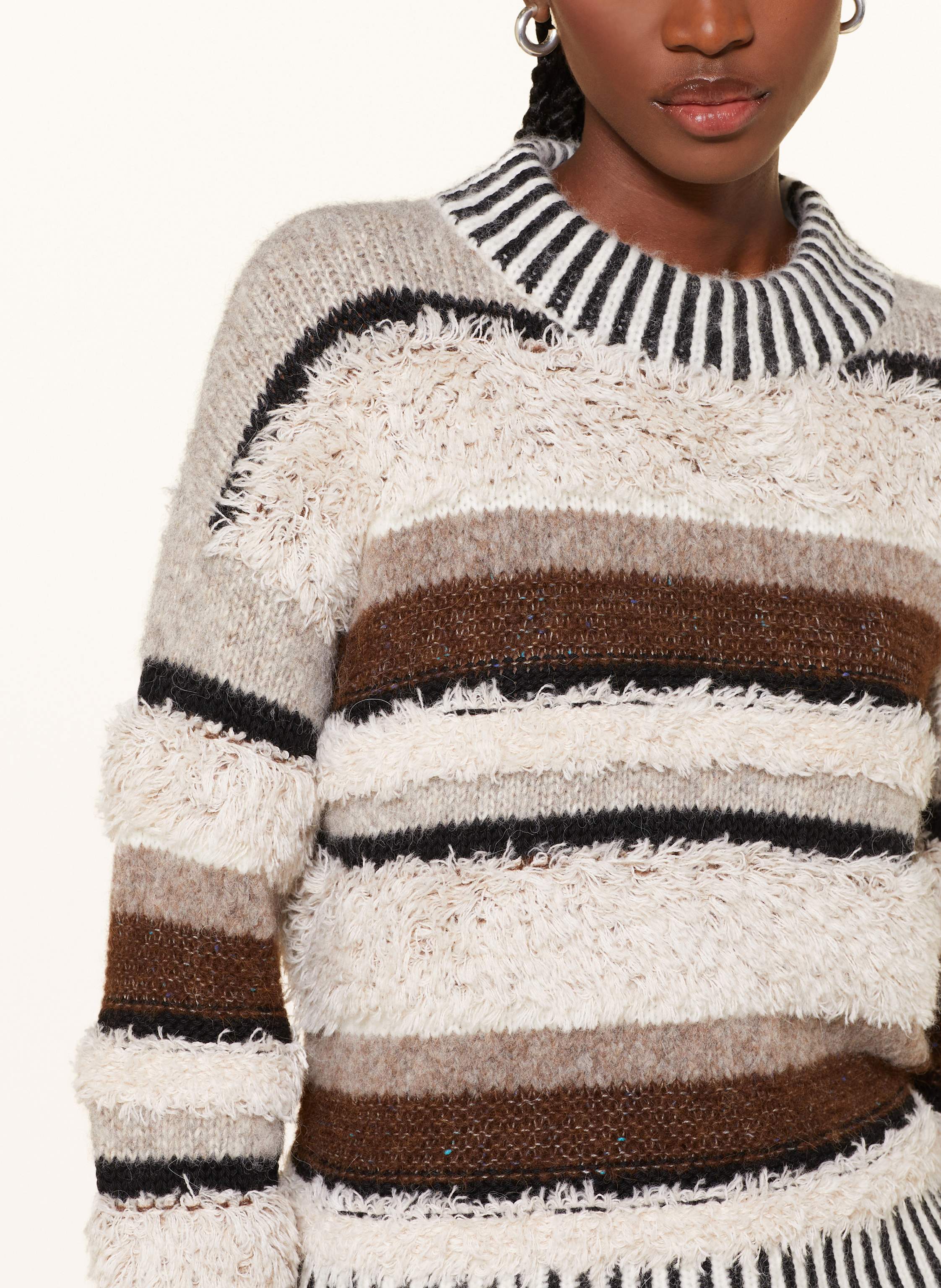 Thumbnail - Mrs & Hugs Pullover Mit Alpaka braun