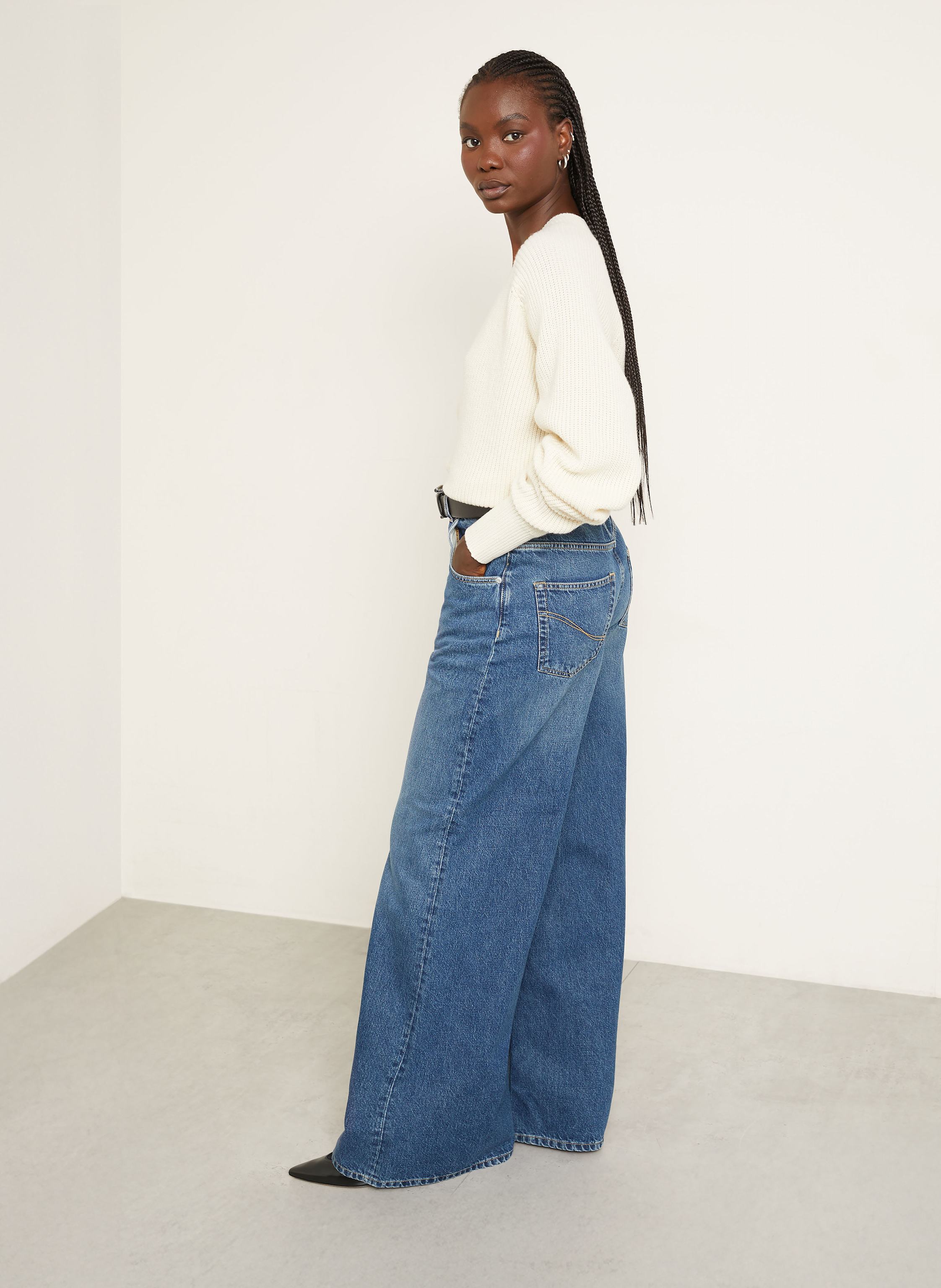 Thumbnail - Stella Mccartney Wide Leg Jeans blau