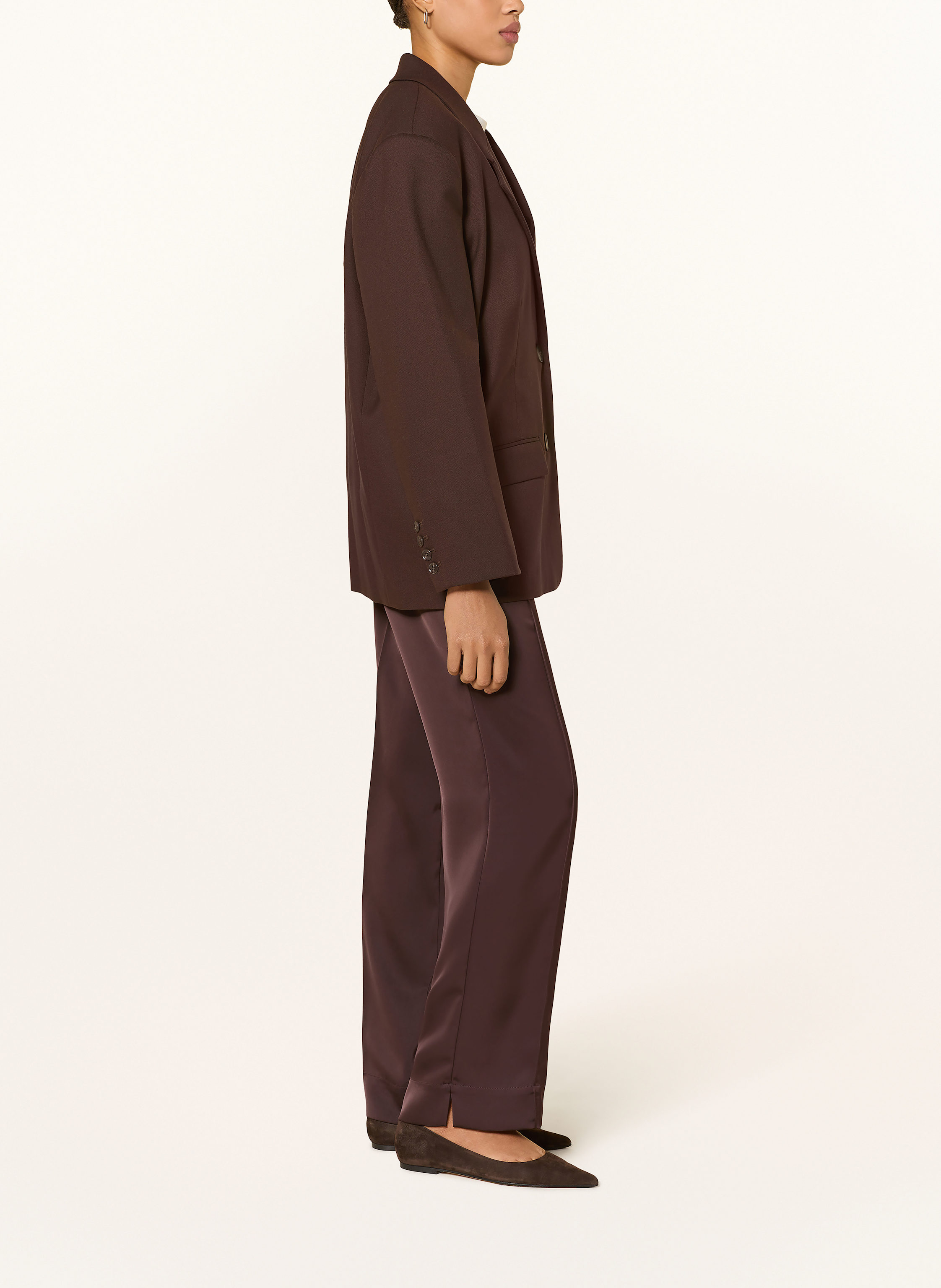 Thumbnail - Max & Co. Marlenehose Golfo Aus Satin braun