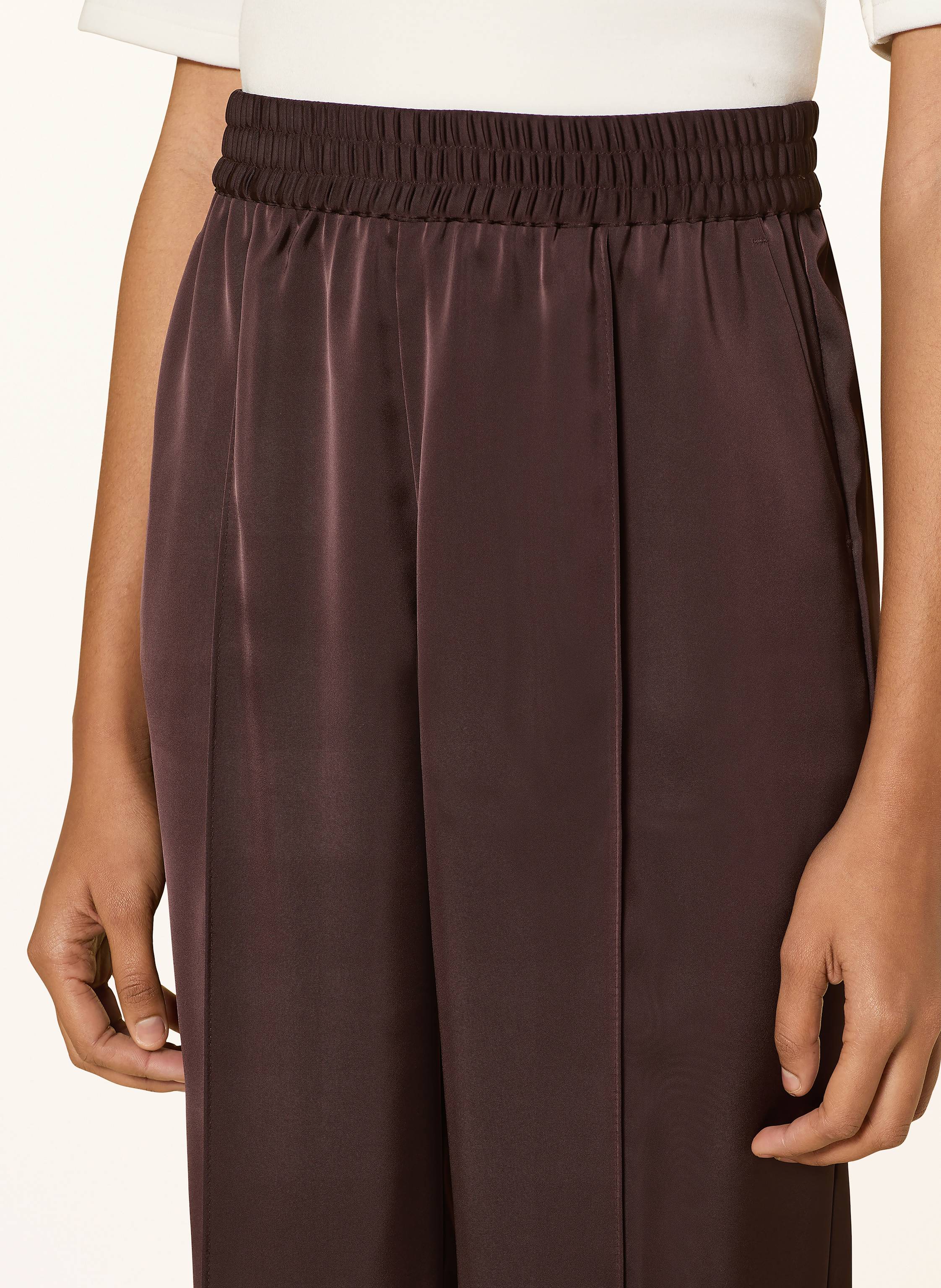 Thumbnail - Max & Co. Marlenehose Golfo Aus Satin braun