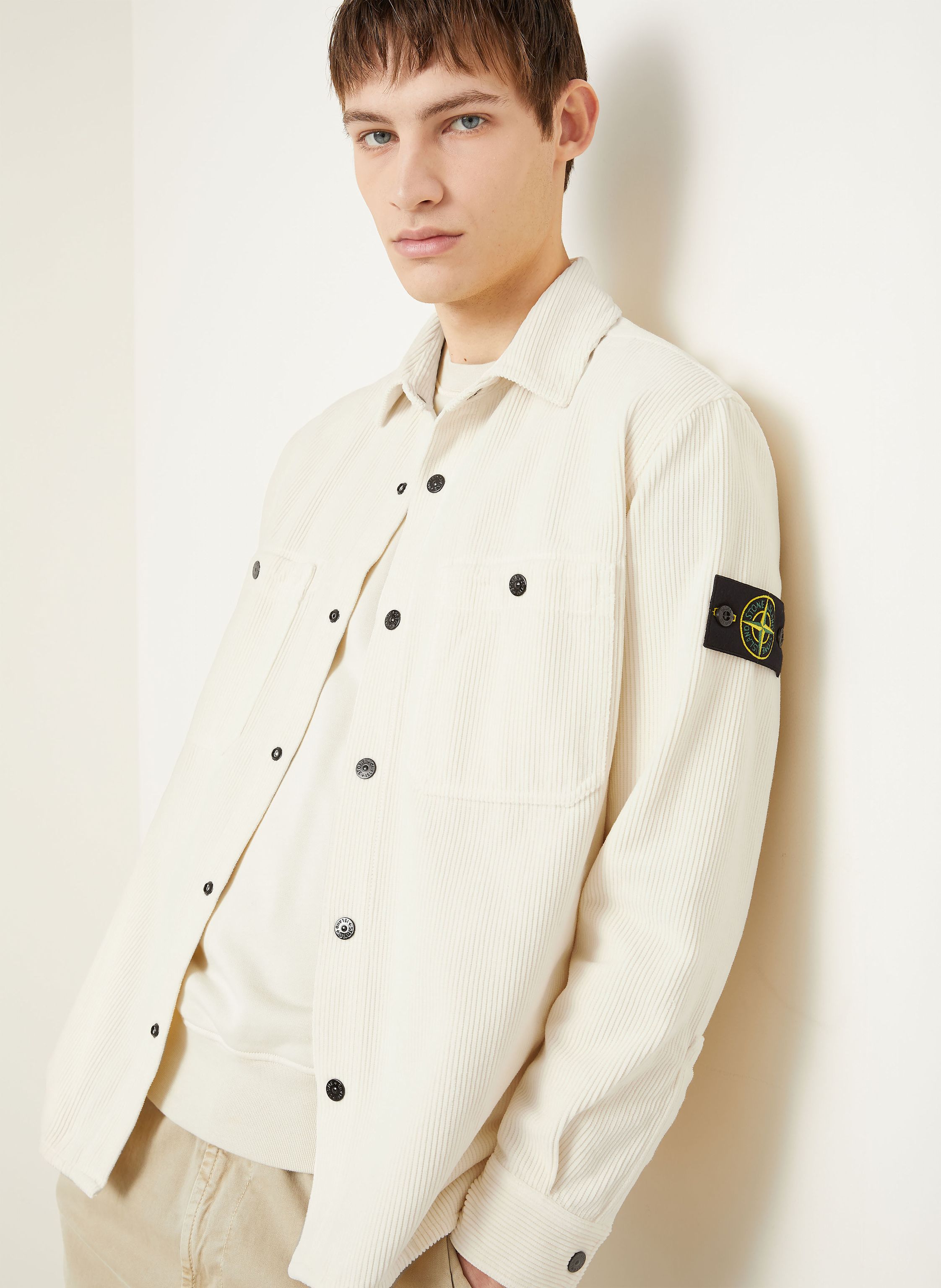 Thumbnail - Stone Island Cord-Overjacket beige