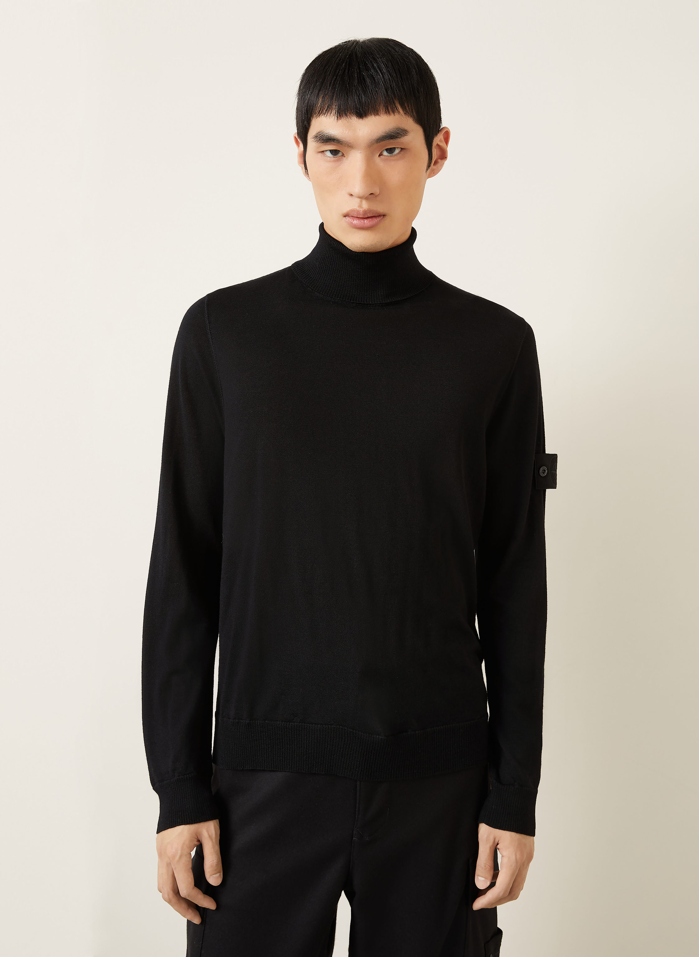 Thumbnail - Stone Island Rolkragenpullover Ghost schwarz