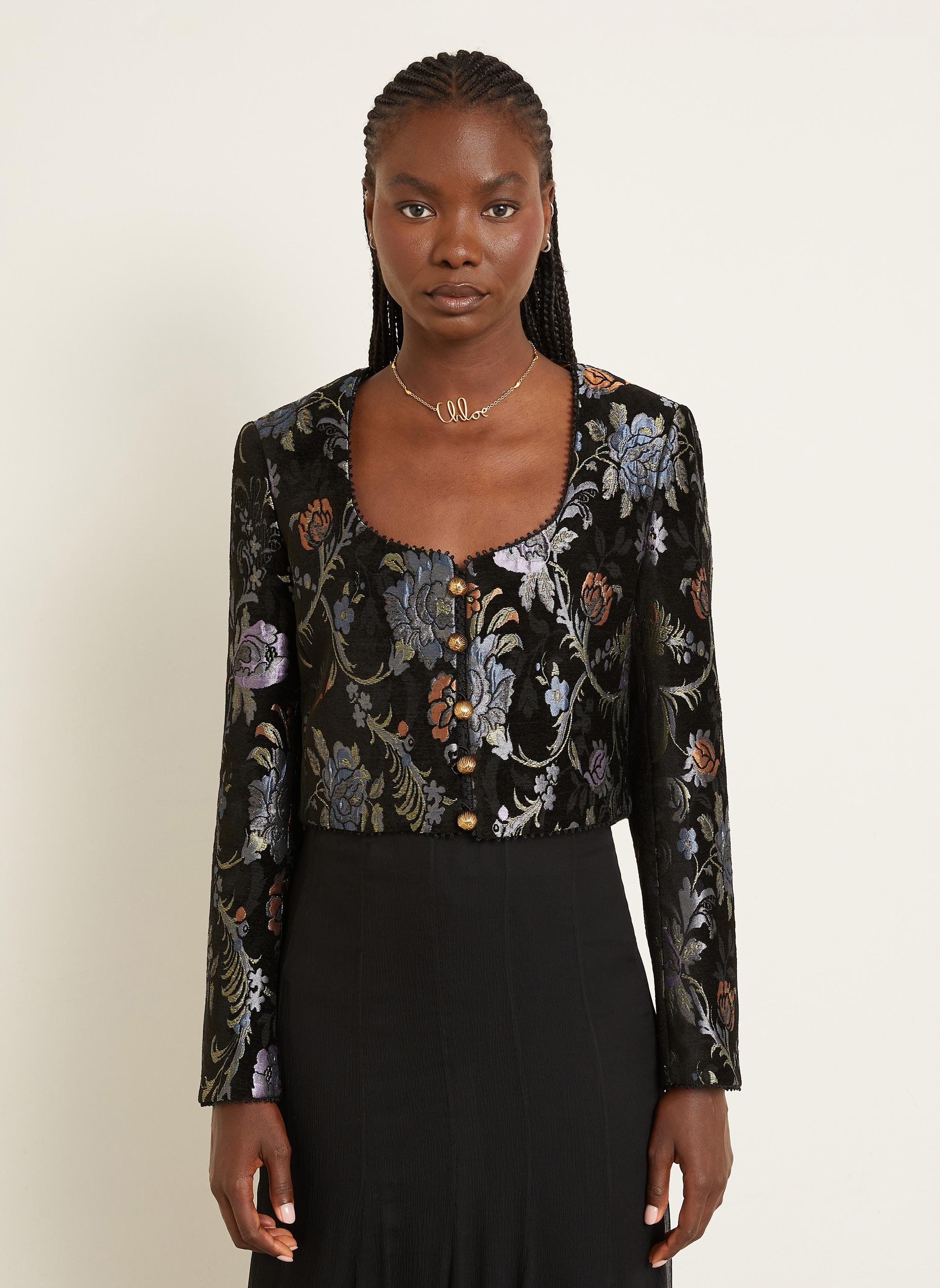 Thumbnail - Chloé Kastenjacke Aus Jacquard schwarz