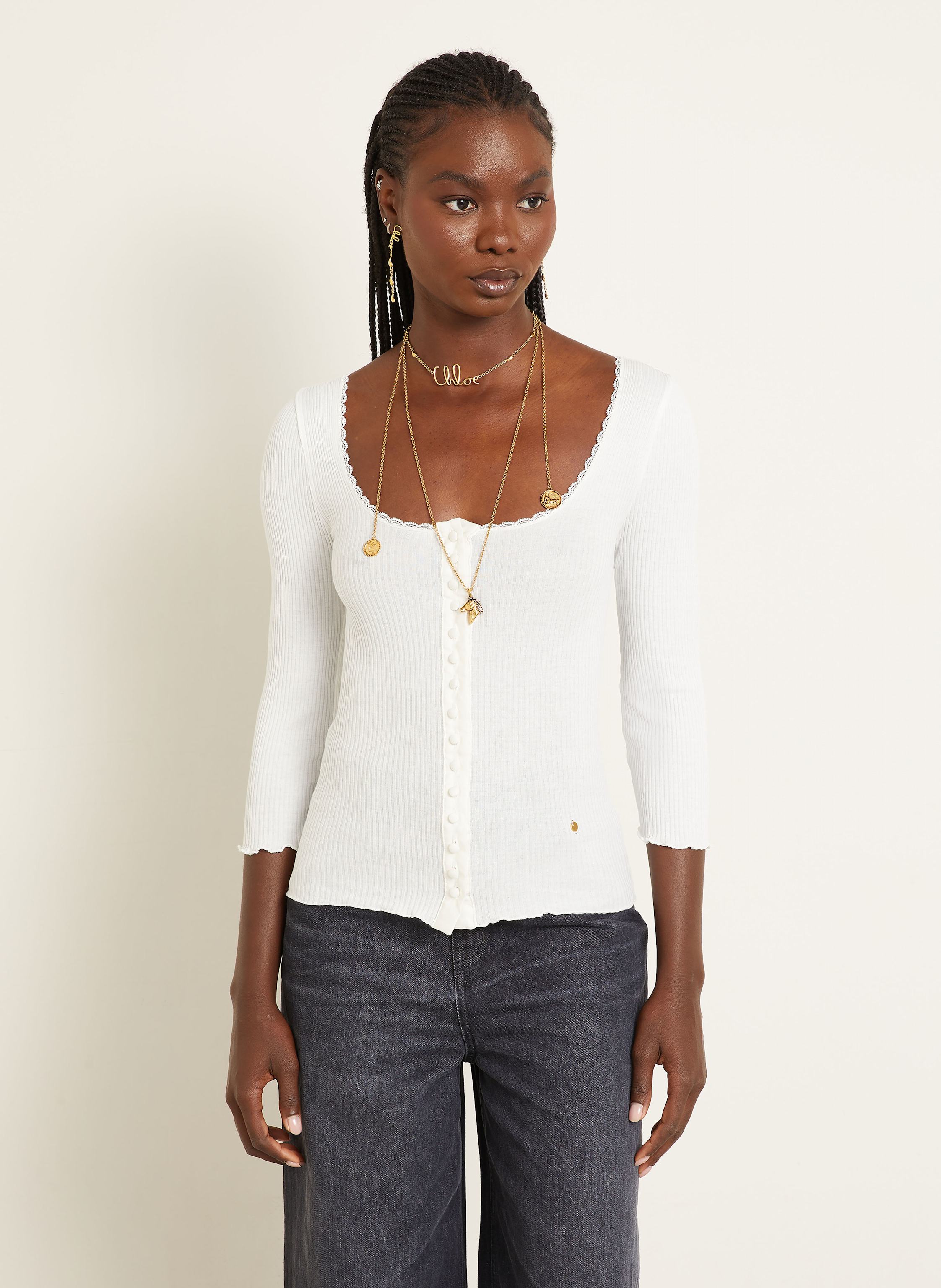 Thumbnail - Chloé Longsleeve weiss