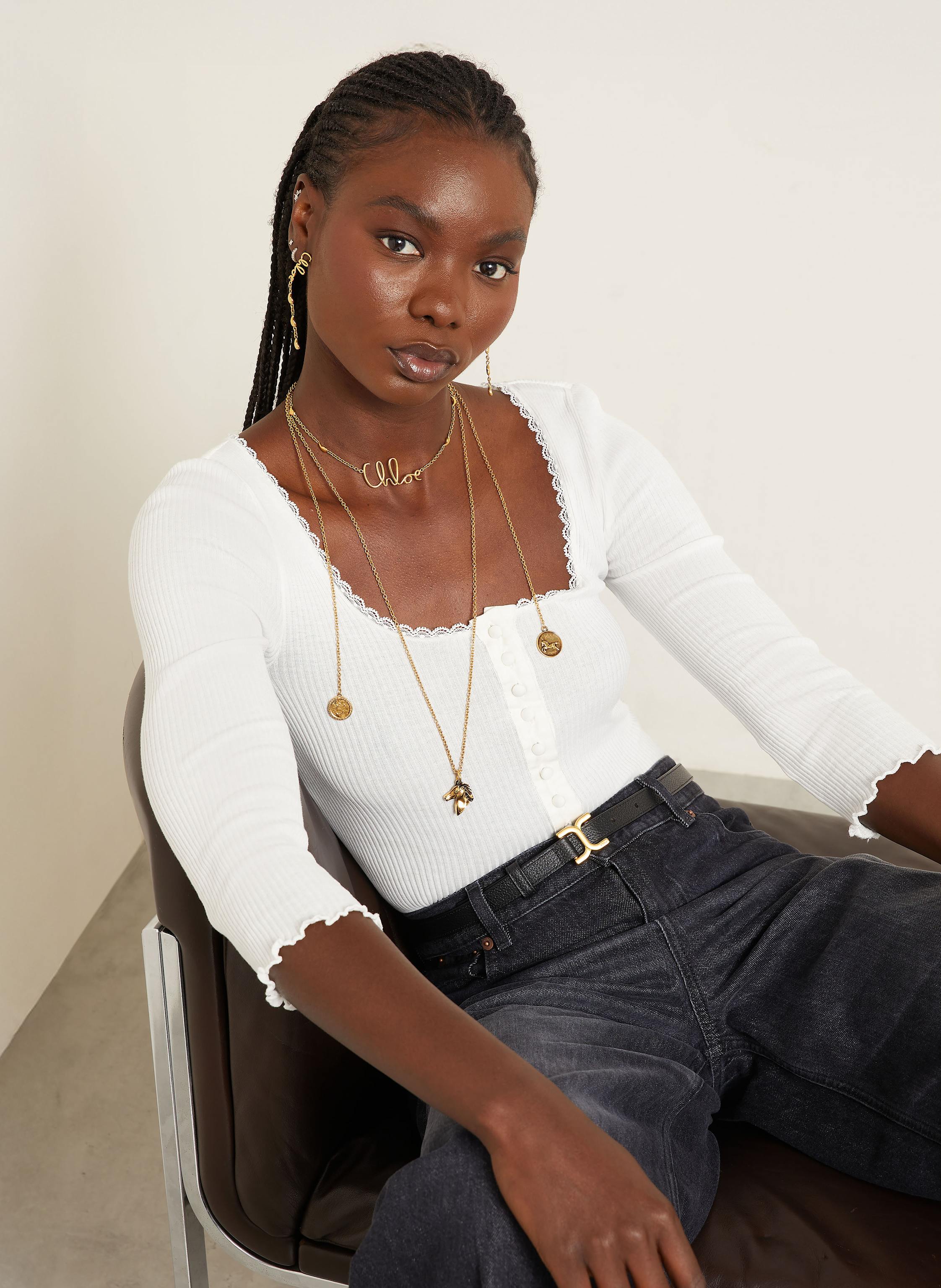 Thumbnail - Chloé Longsleeve weiss