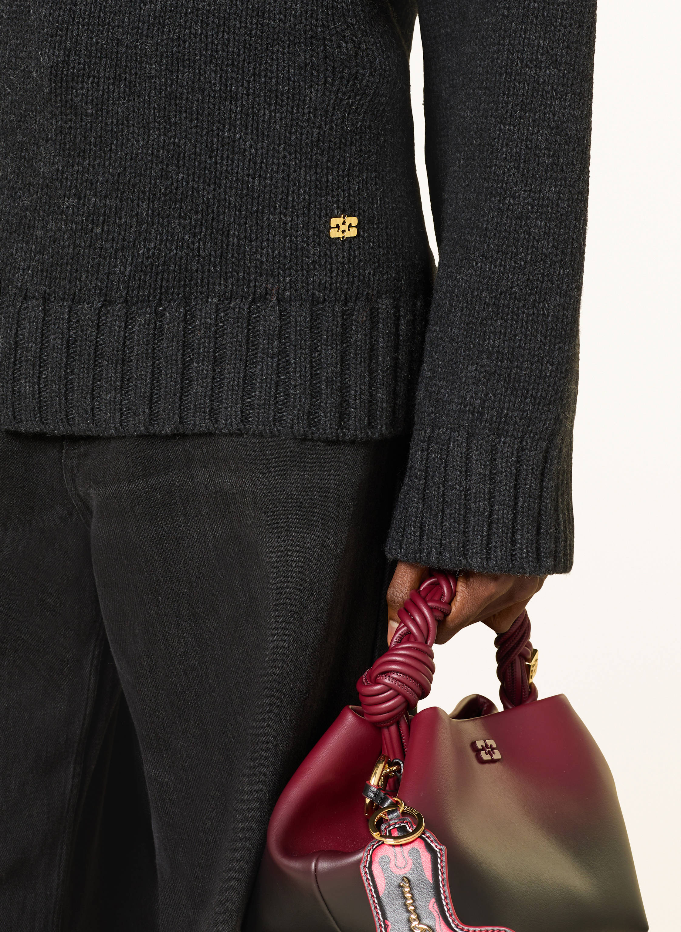 Thumbnail - Ganni Pullover grau