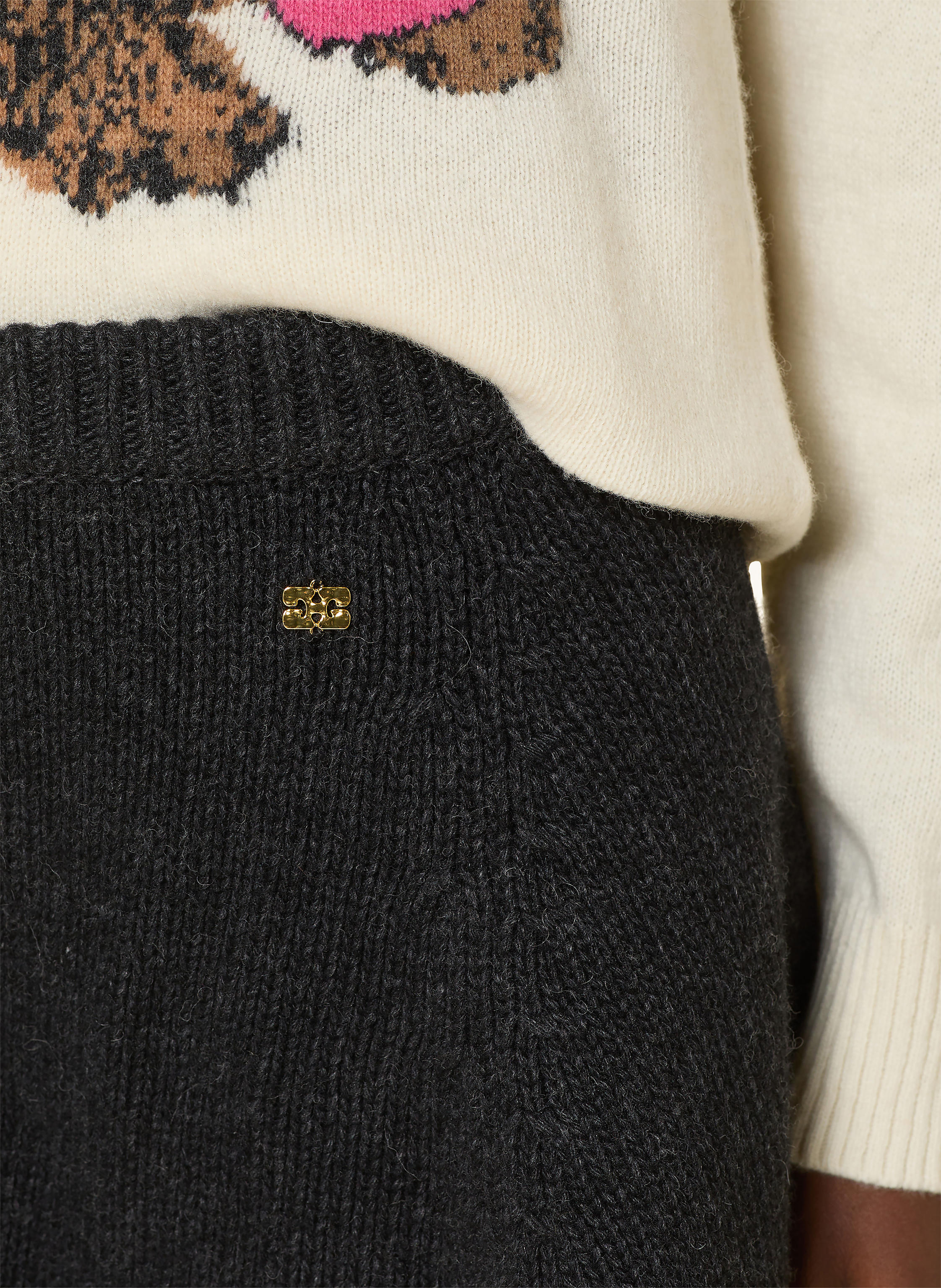 Thumbnail - Ganni Strickrock grau