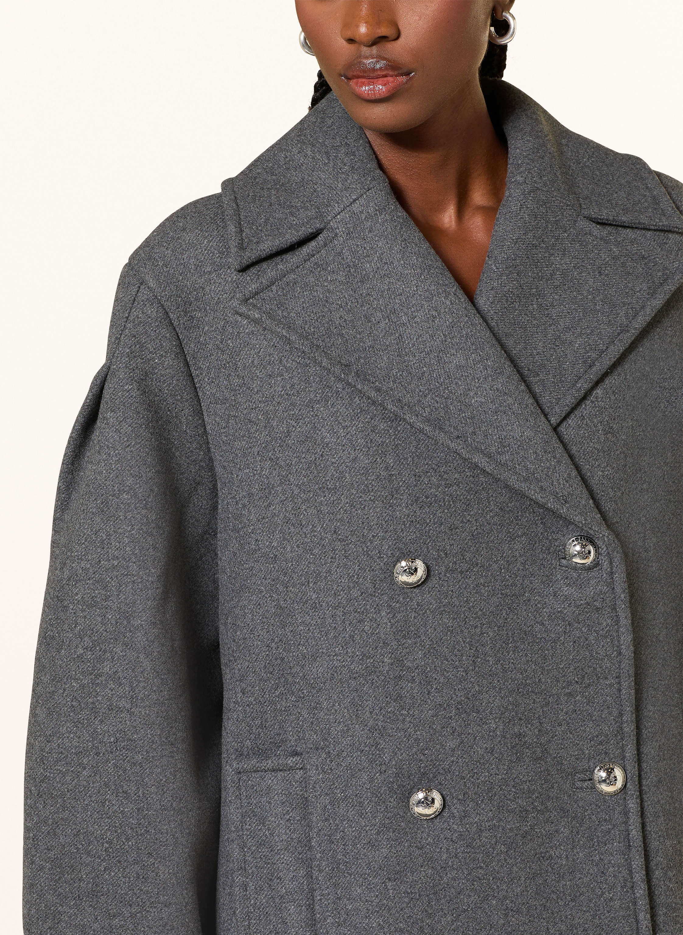 Thumbnail - Ganni Cabanmantel grau