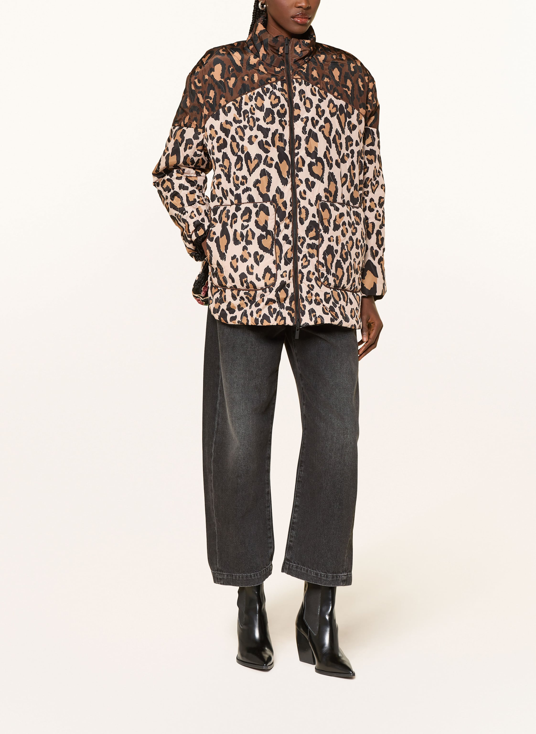 Thumbnail - Farm Rio Steppjacke Marvelous Garden Zum Wenden schwarz