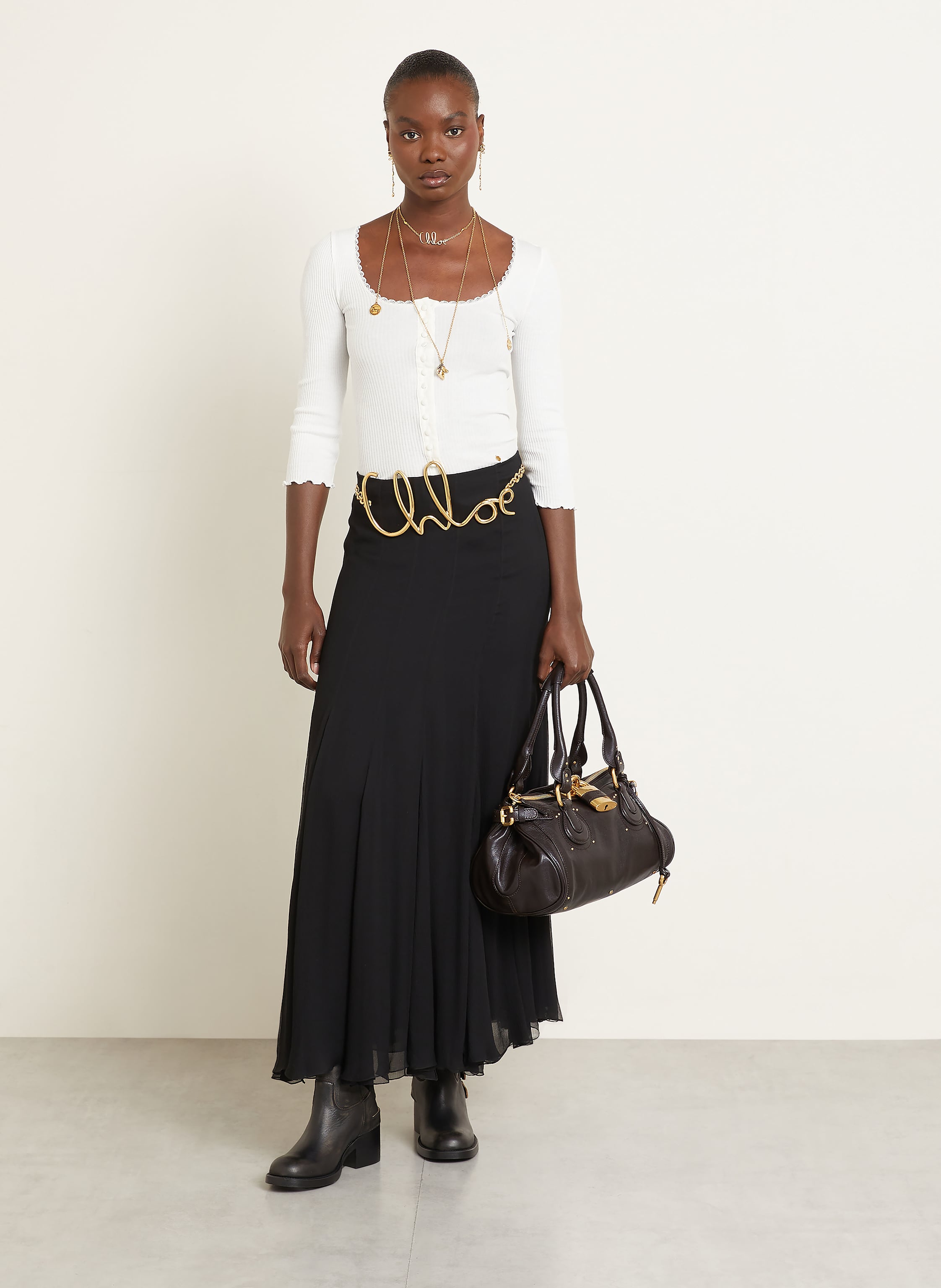 Thumbnail - Chloé Schultertasche Paddington braun