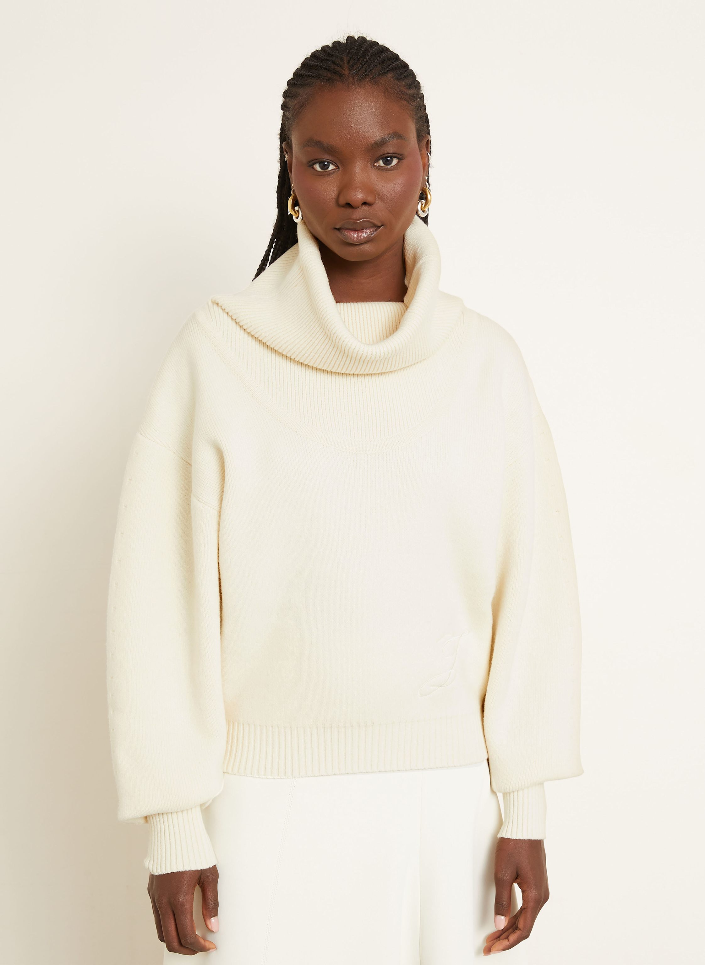 Thumbnail - Jacquemus Rollkragen-Pullover weiss
