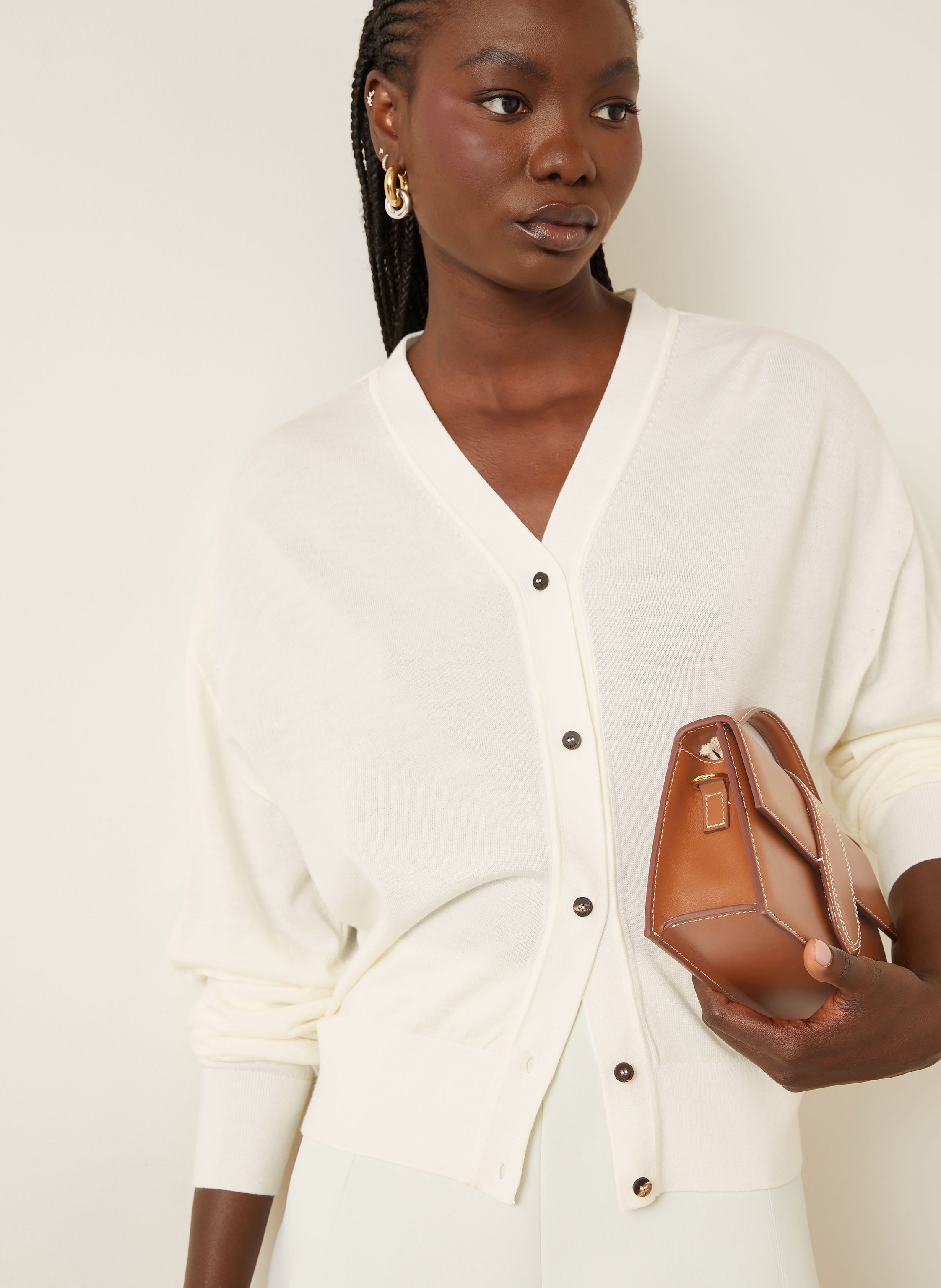 Thumbnail - Jacquemus Strickjacke Le Cardigan Brode beige
