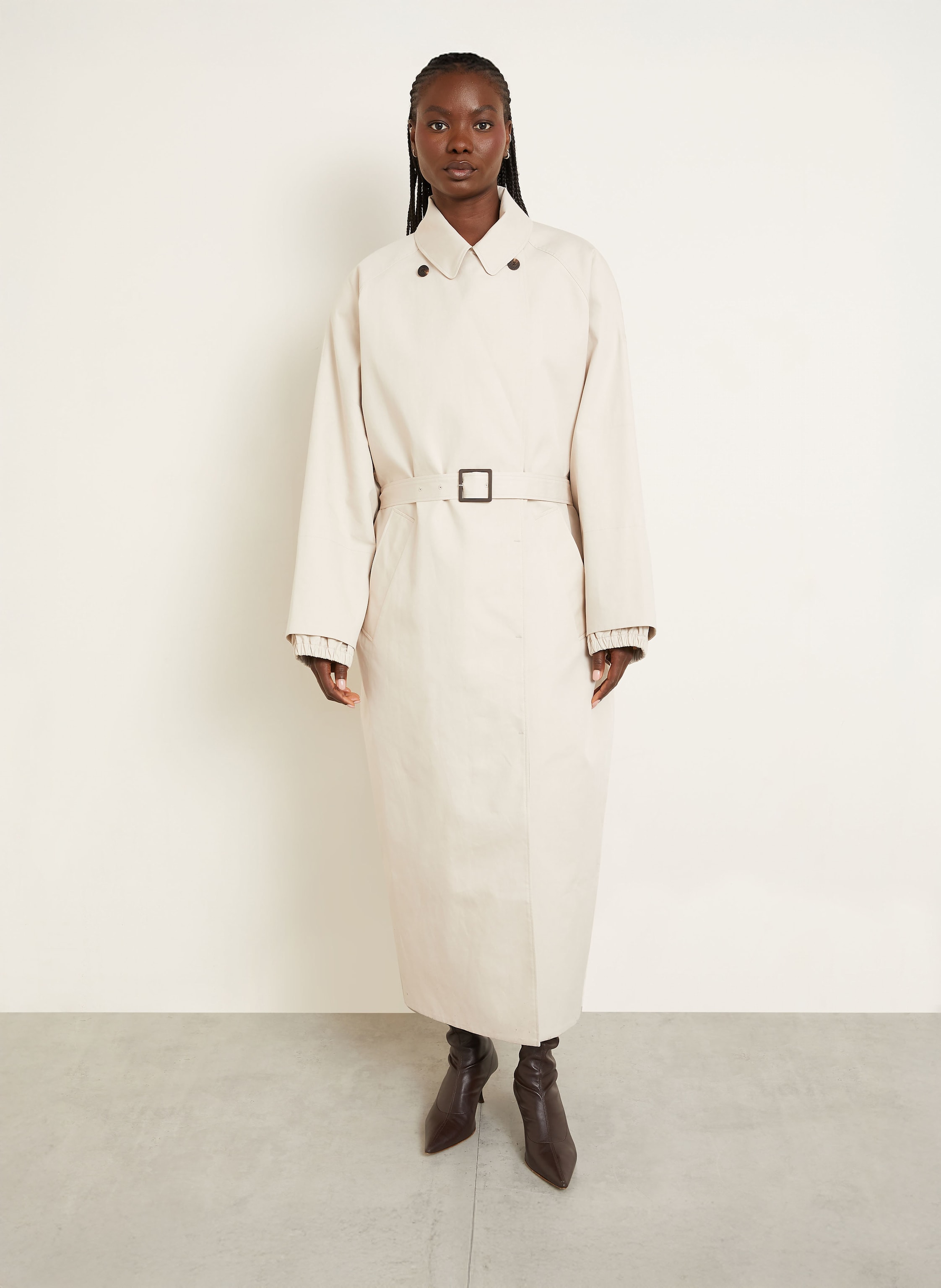 Thumbnail - Jacquemus Mantel Trapezi weiss