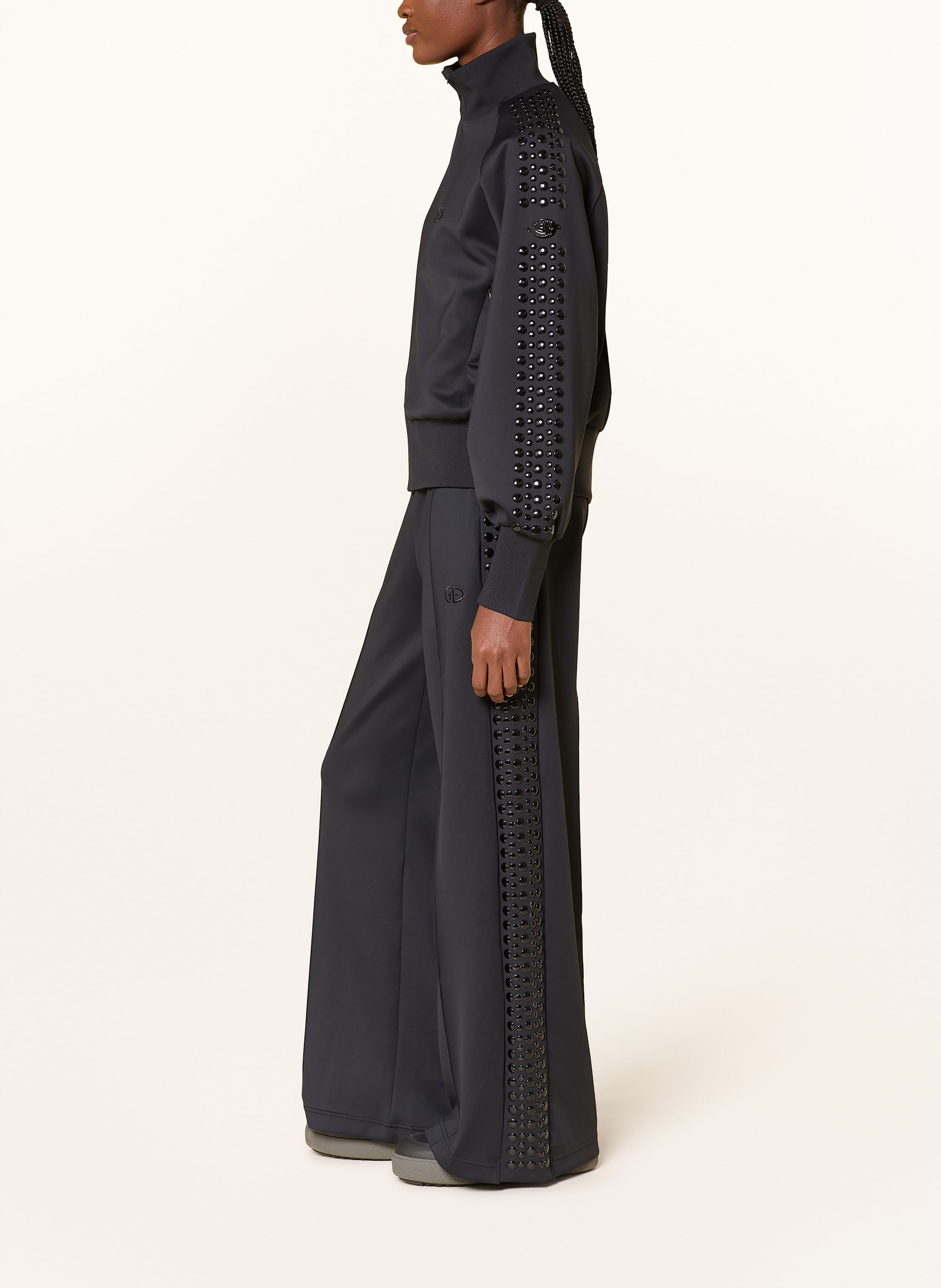 Thumbnail - Goldbergh Track Pants Rivet Wide Leg Mit Nieten schwarz