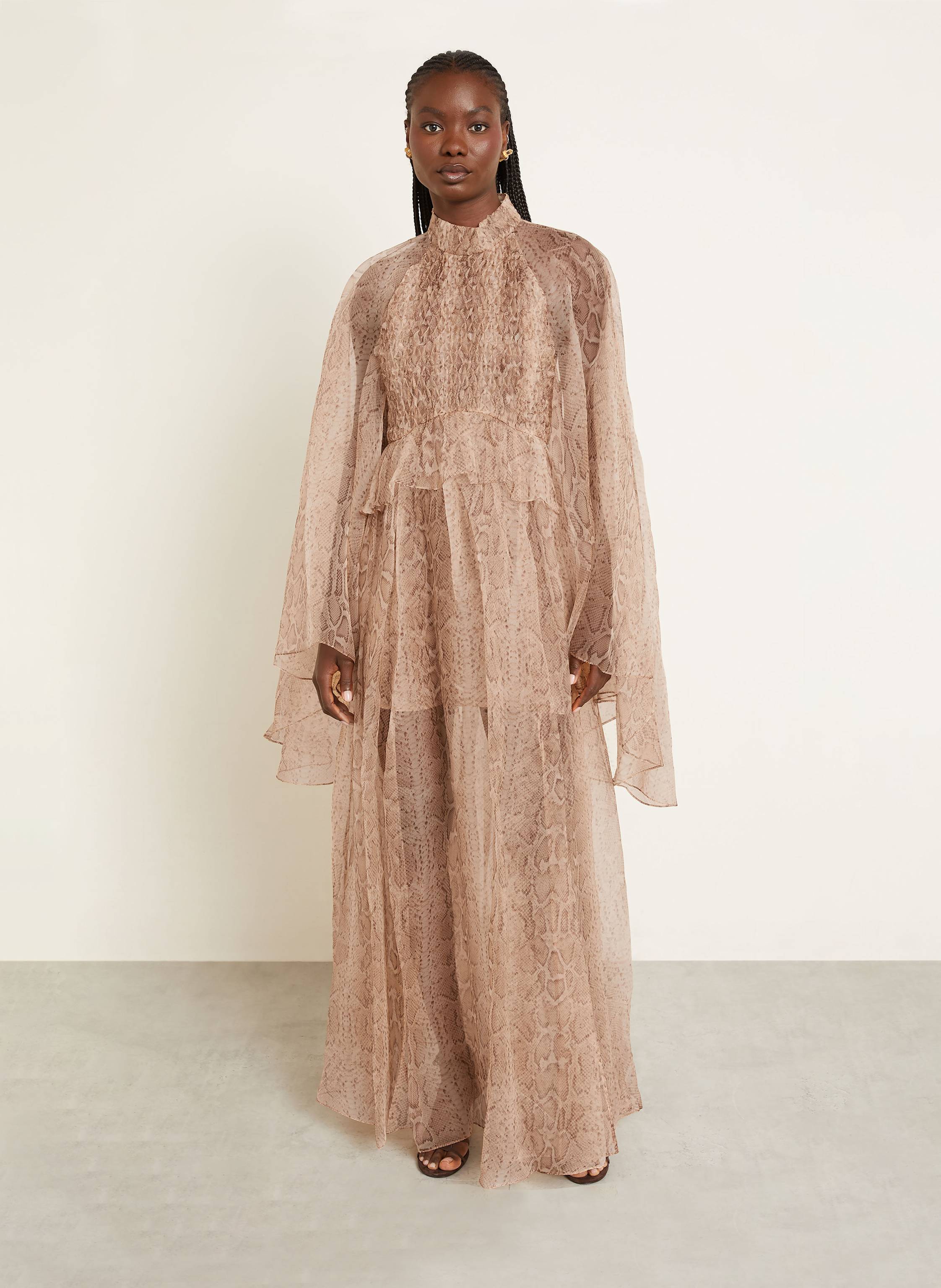 Thumbnail - Zimmermann Abendkleid Memento Aus Seide braun