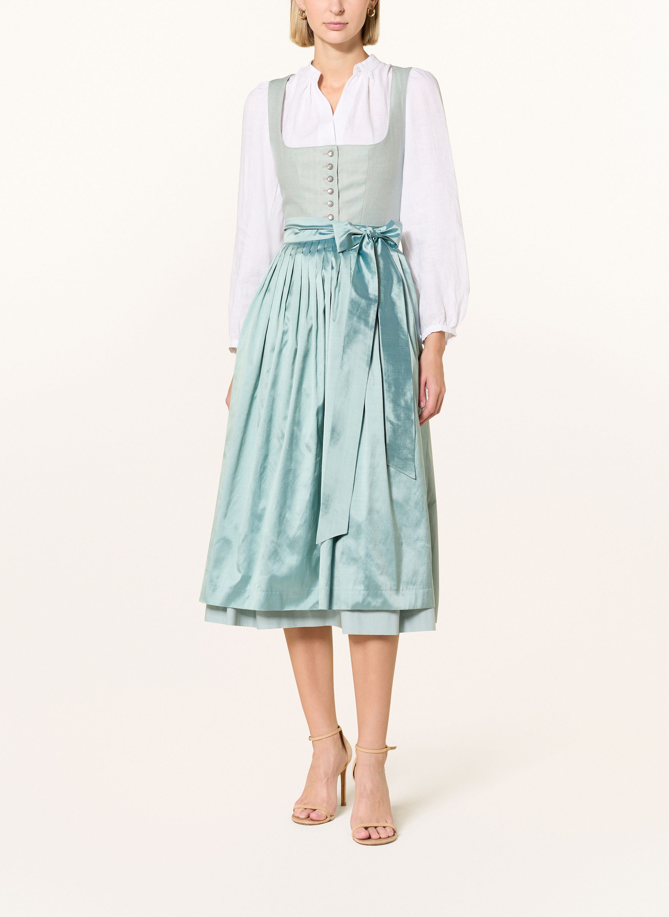 Thumbnail - Hammerschmid Dirndlbluse Greta Aus Leinen weiss