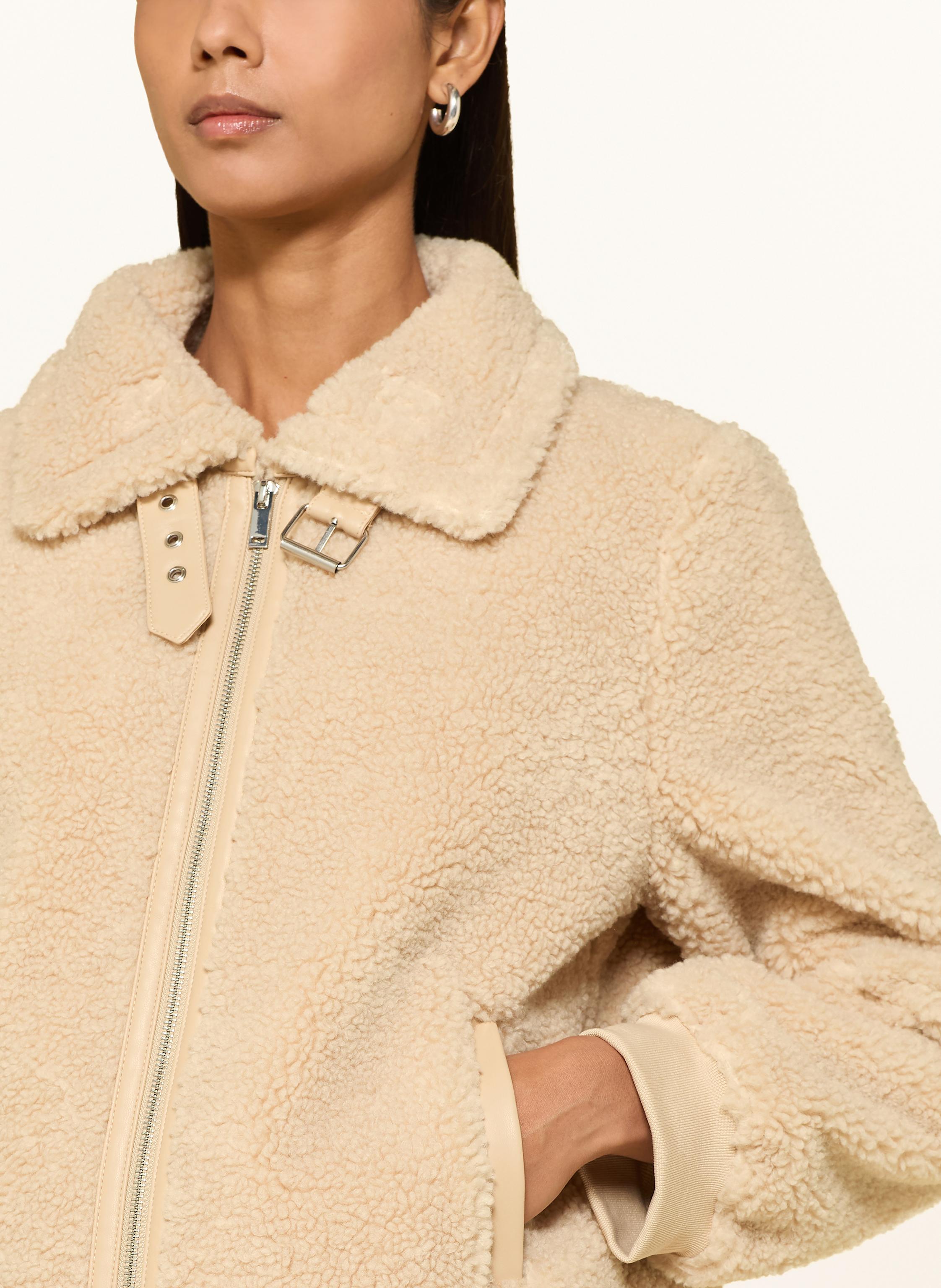 Thumbnail - Cartoon Teddyfell-Jacke beige