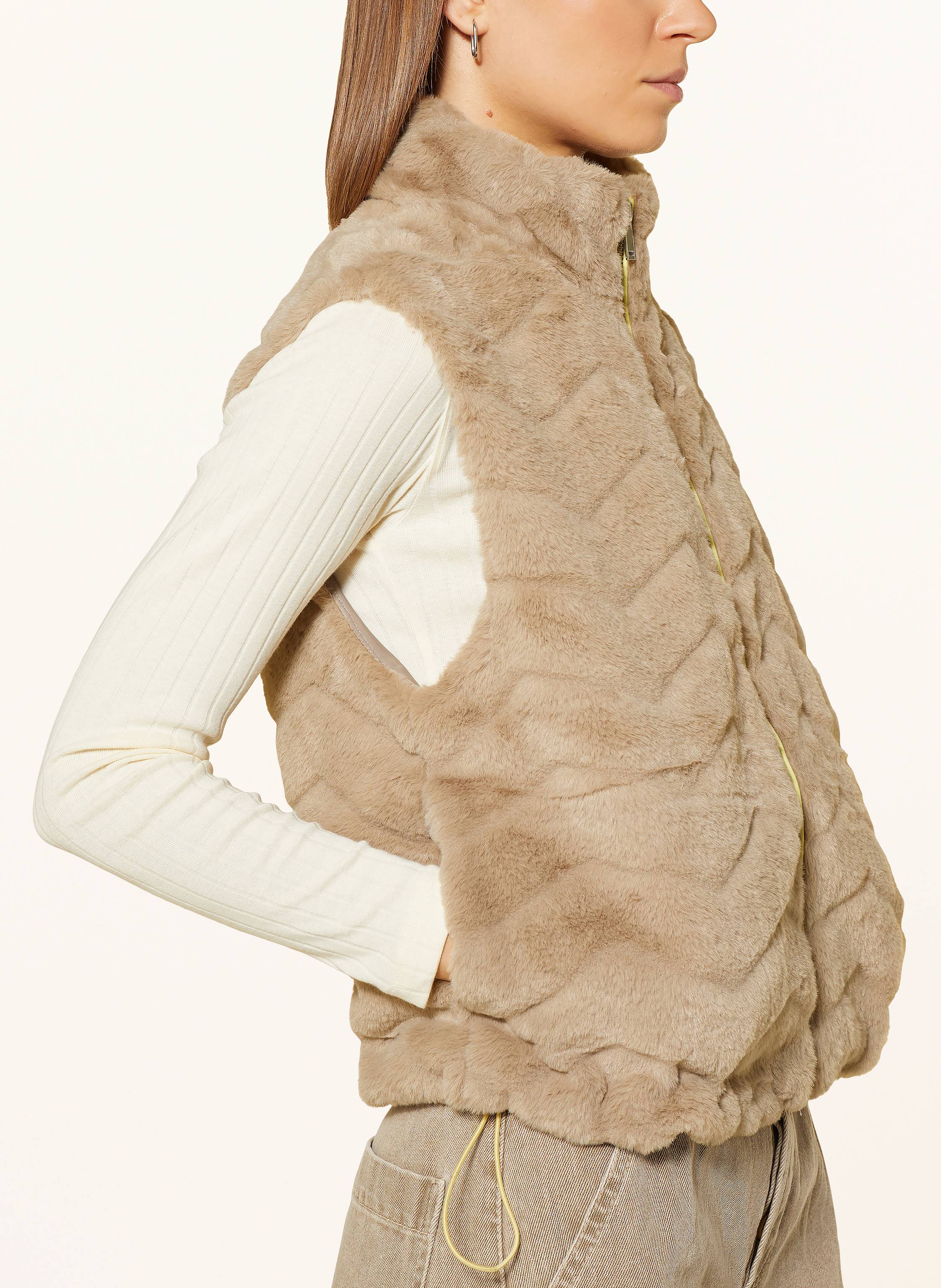 Thumbnail - Cartoon Kunstpelz-Weste braun