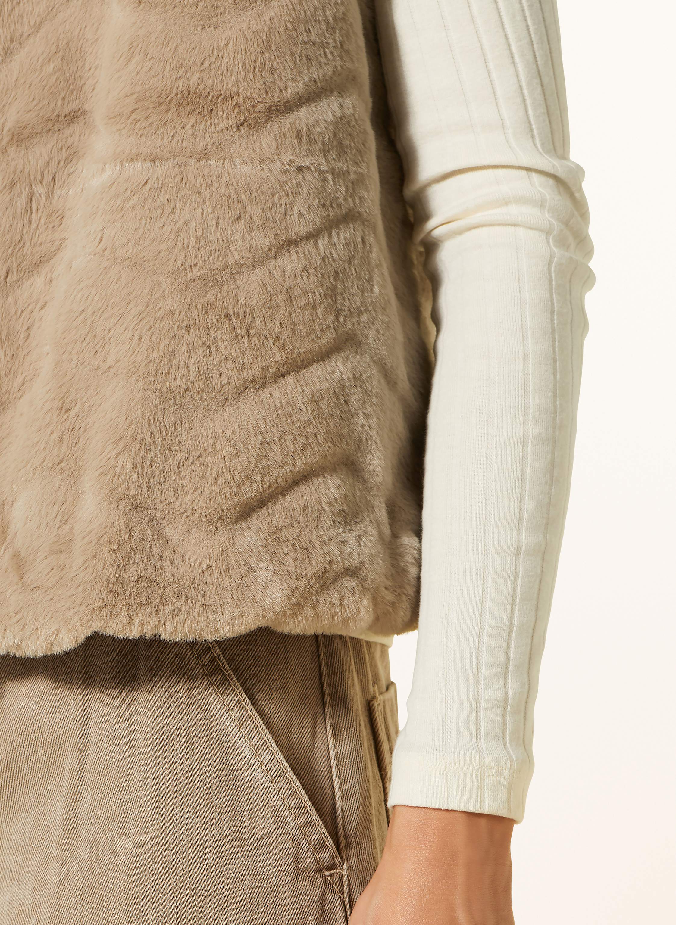 Thumbnail - Cartoon Kunstpelz-Weste braun