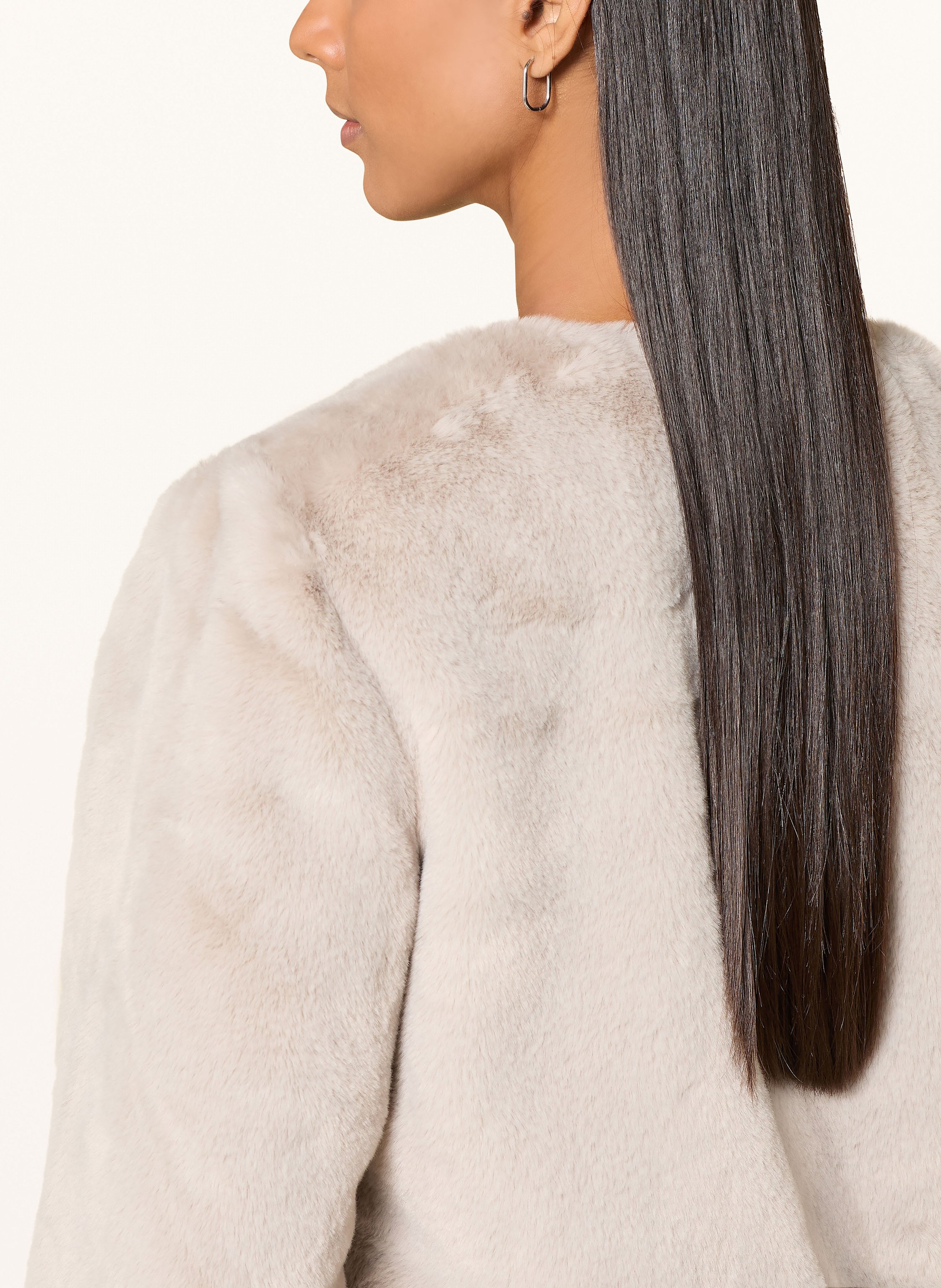 Thumbnail - Cartoon Kunstpelz-Jacke grau