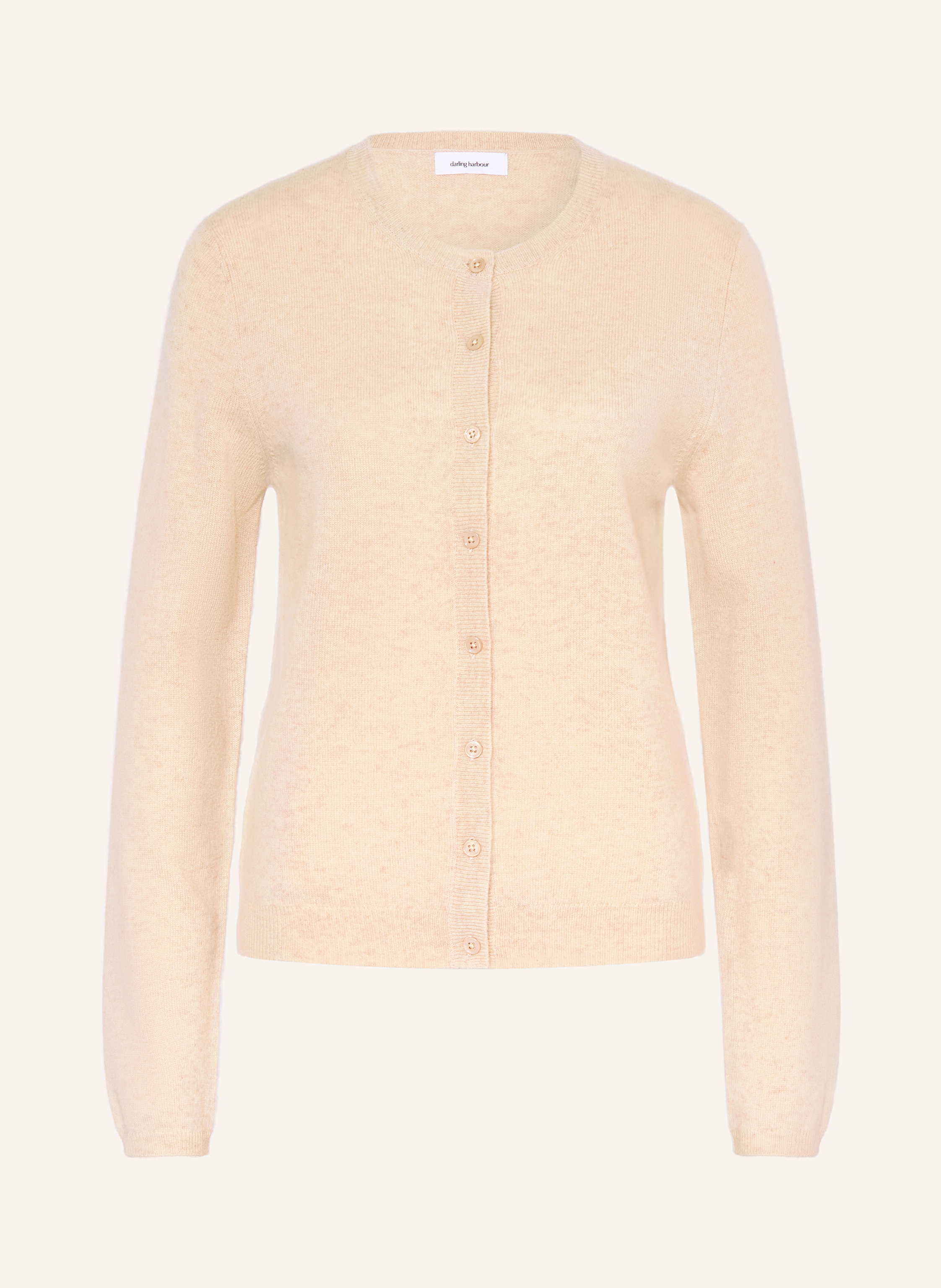 Darling Harbour Strickjacke Aus Cashmere beige
