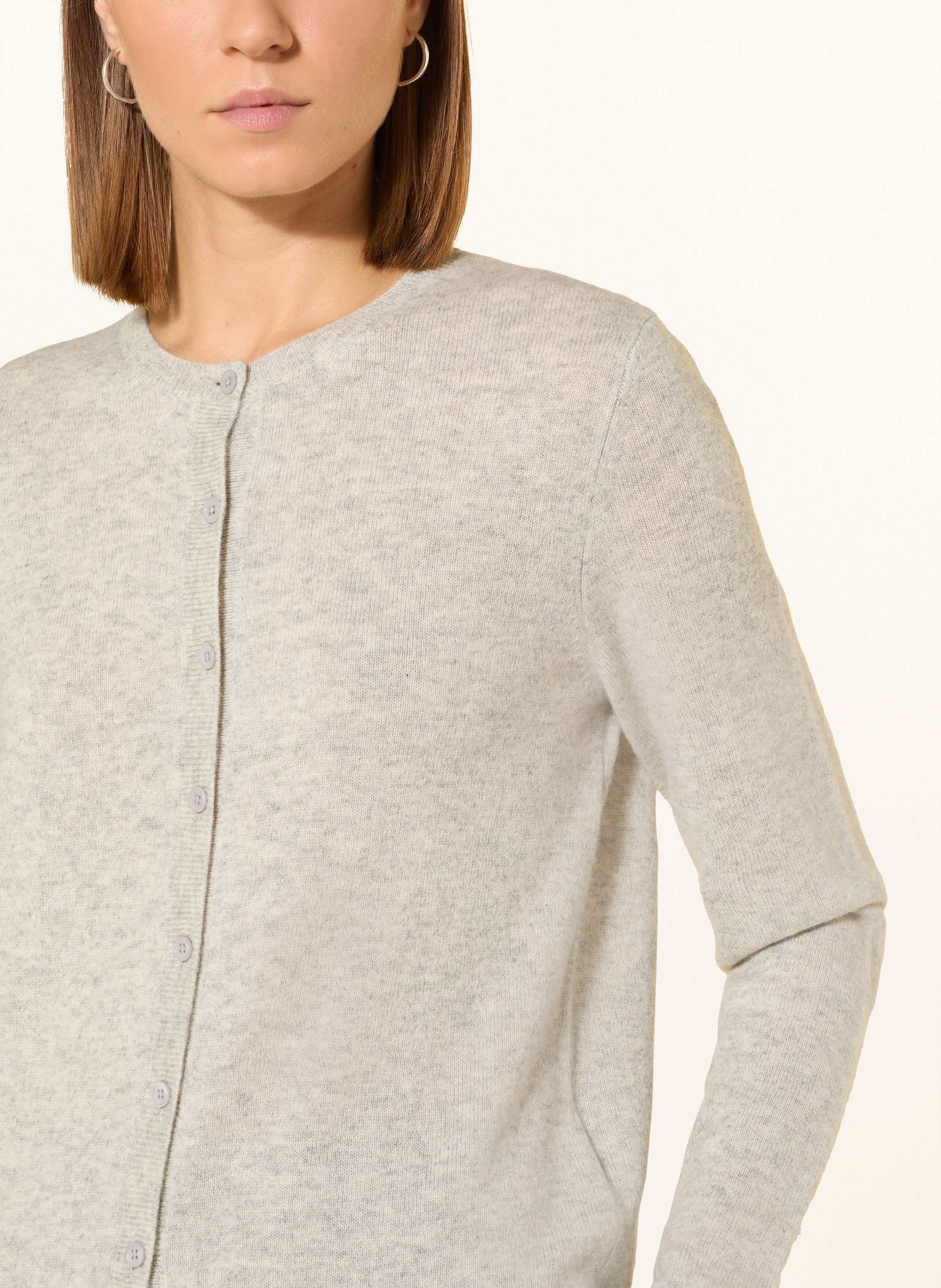 Thumbnail - Darling Harbour Strickjacke Aus Cashmere grau