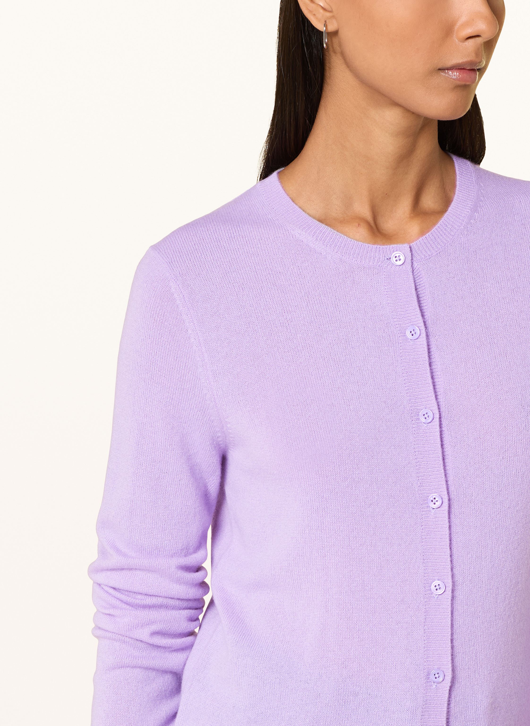 Thumbnail - Darling Harbour Strickjacke Aus Cashmere lila