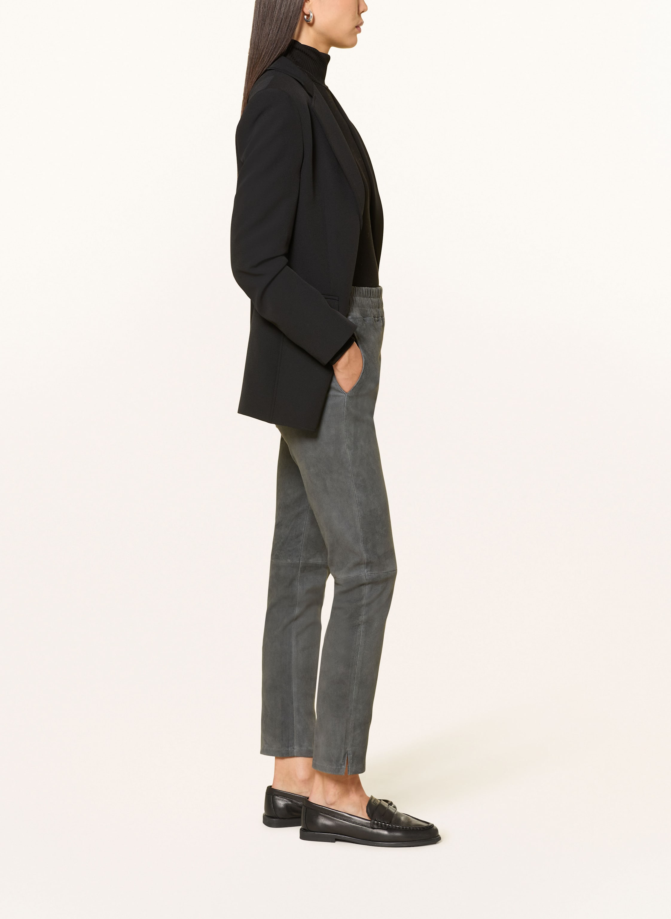 Thumbnail - Lilienfels Lederhose grau